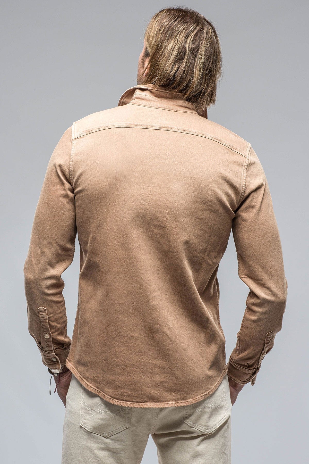 Ranger Colored Denim Snap Shirt In Melone - AXEL'S