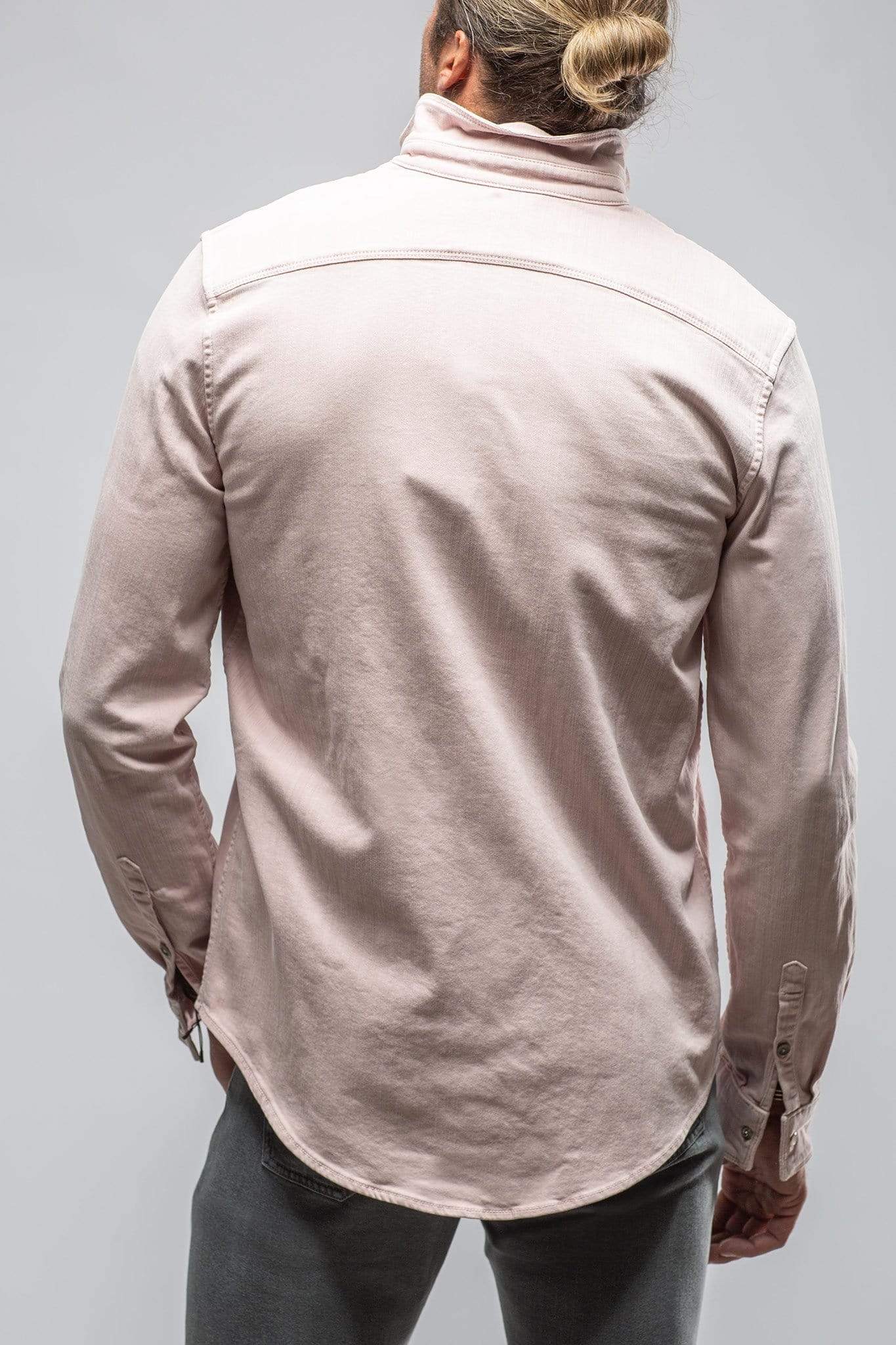 Ranger Colored Denim Snap Shirt In Red Beet - AXEL'S