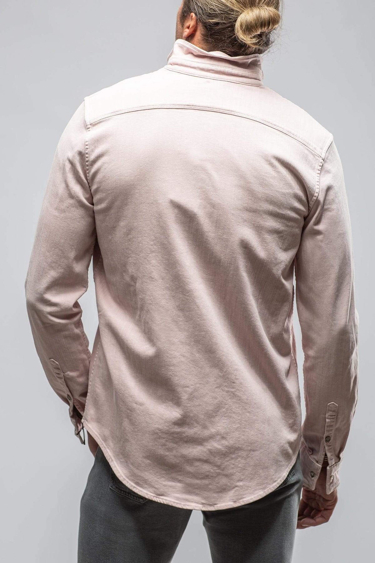 Ranger Colored Denim Snap Shirt In Red Beet - AXEL'S