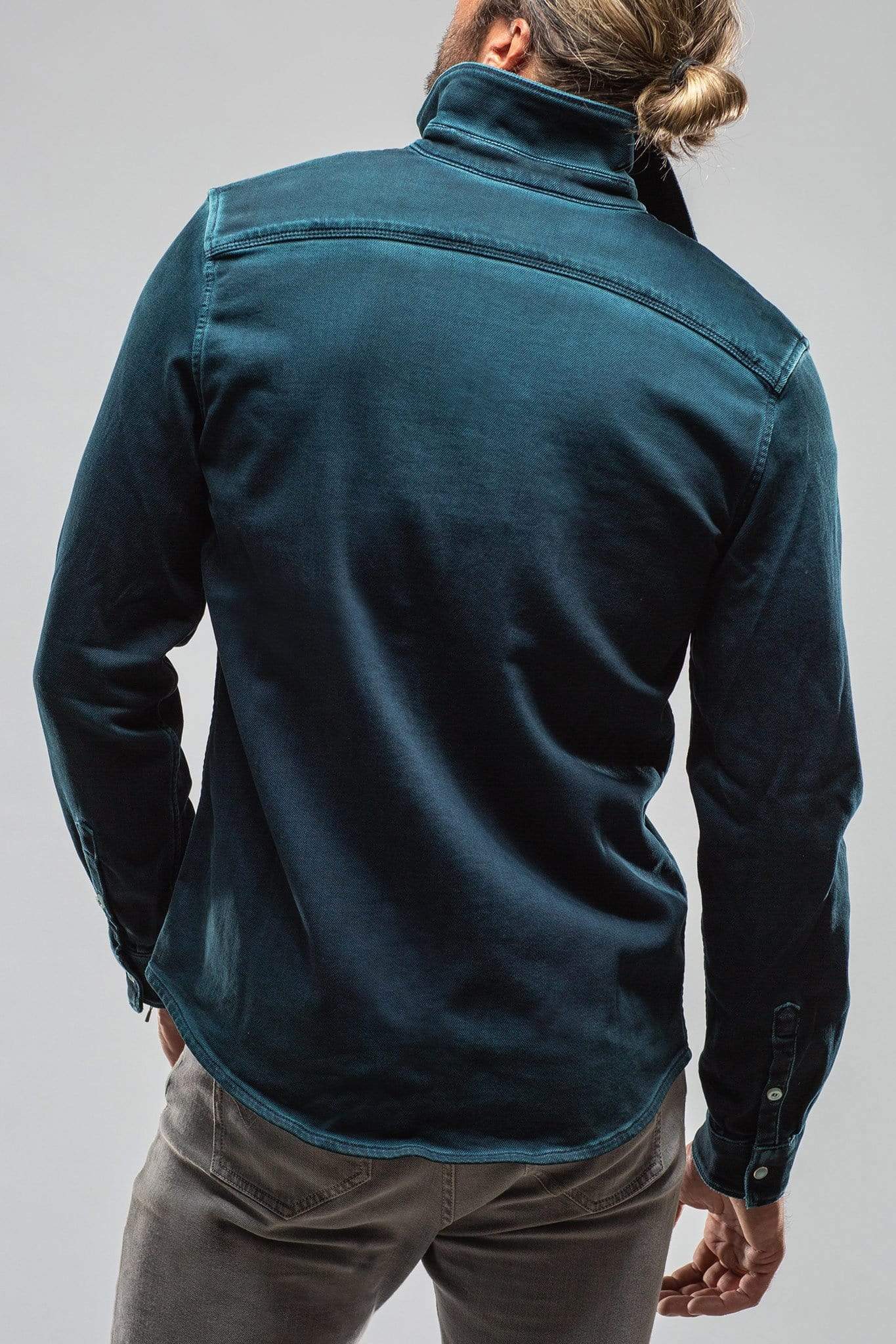 Roper Over-Dyed Western Snap Shirt In Petroleo - AXEL'S