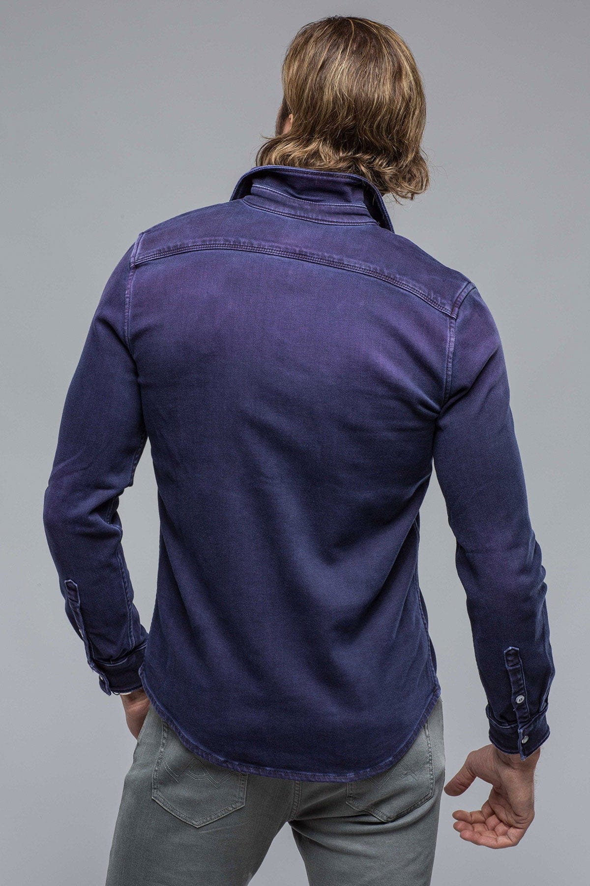 Roper Over-Dyed Western Snap Shirt In Mirtillo - AXEL'S