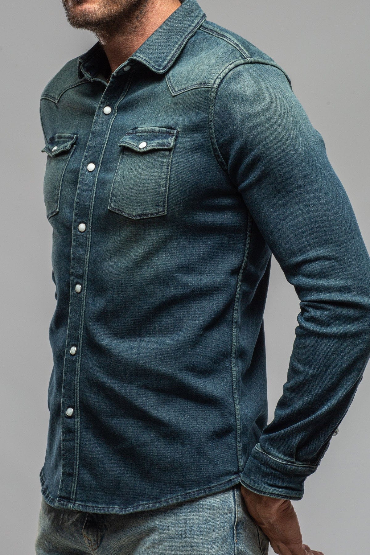 Roper Over-Dyed Western Snap Shirt In Cactus - AXEL'S