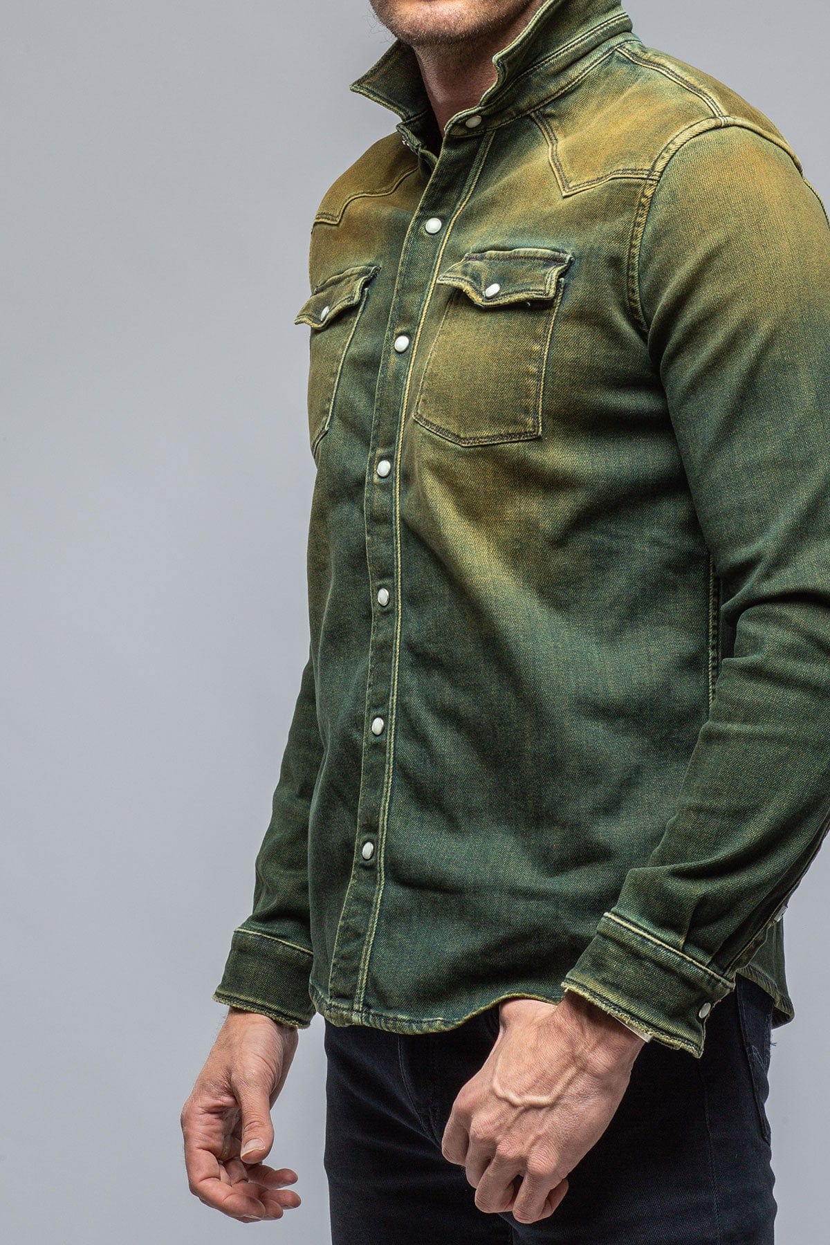 Roper Over-Dyed Western Snap Shirt In Ocra - AXEL'S