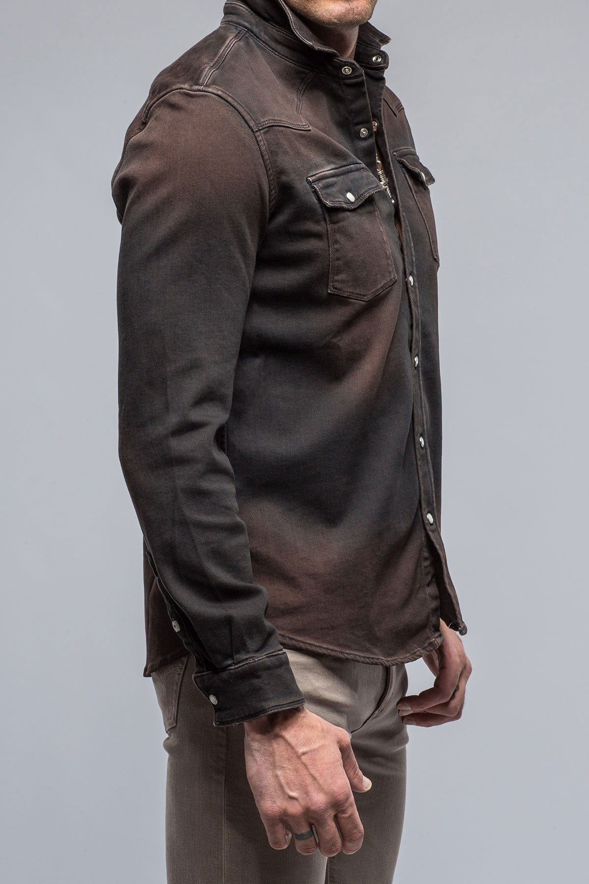 Roper Over-Dyed Western Snap Shirt In Wenge - AXEL'S