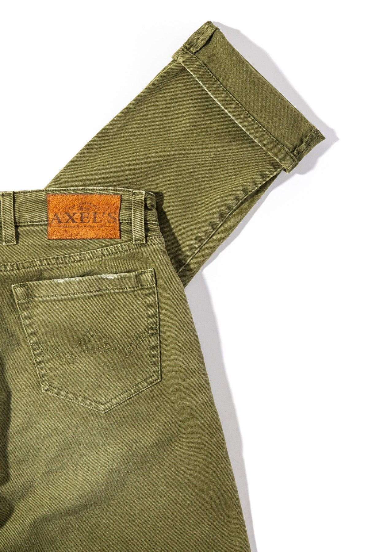 Axels Premium Denim | Silverton Colored Denim In Avocado | Mens - Pants - 5 Pocket