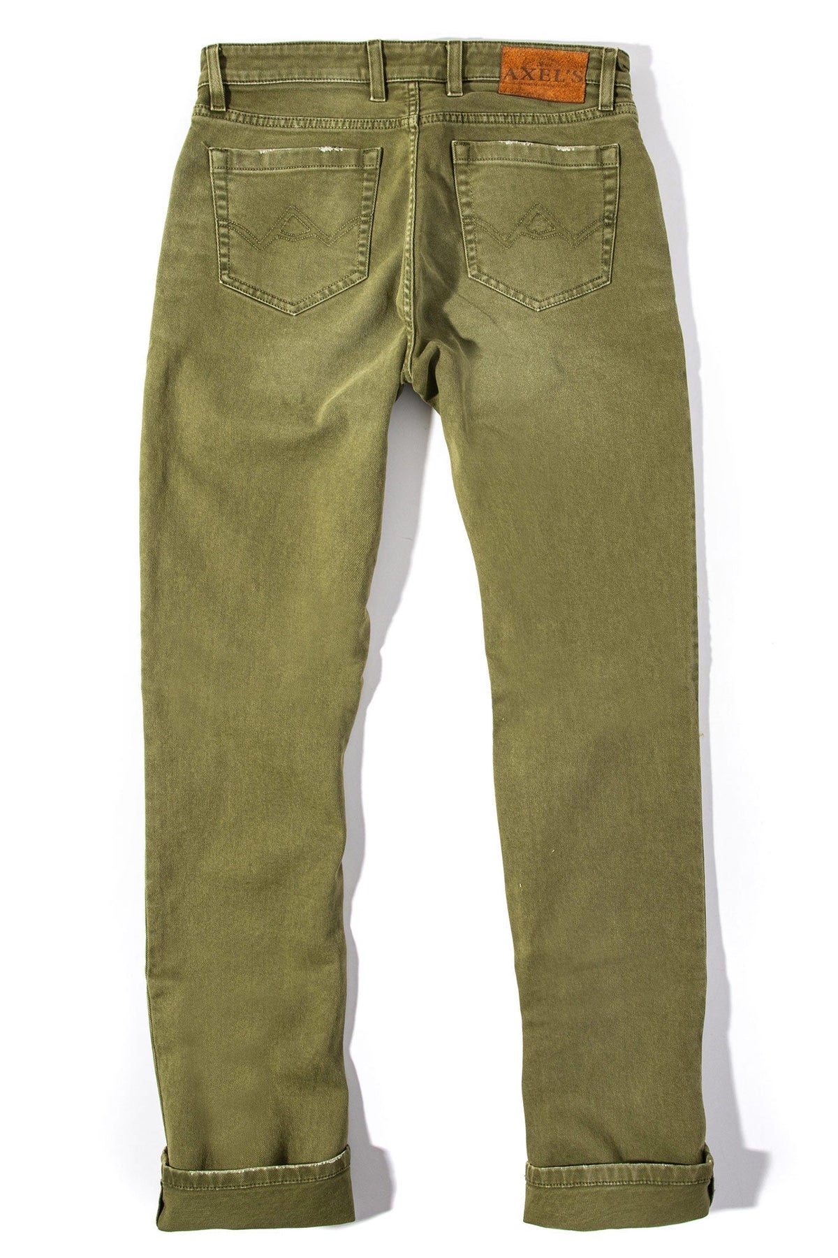 Axels Premium Denim | Silverton Colored Denim In Avocado | Mens - Pants - 5 Pocket