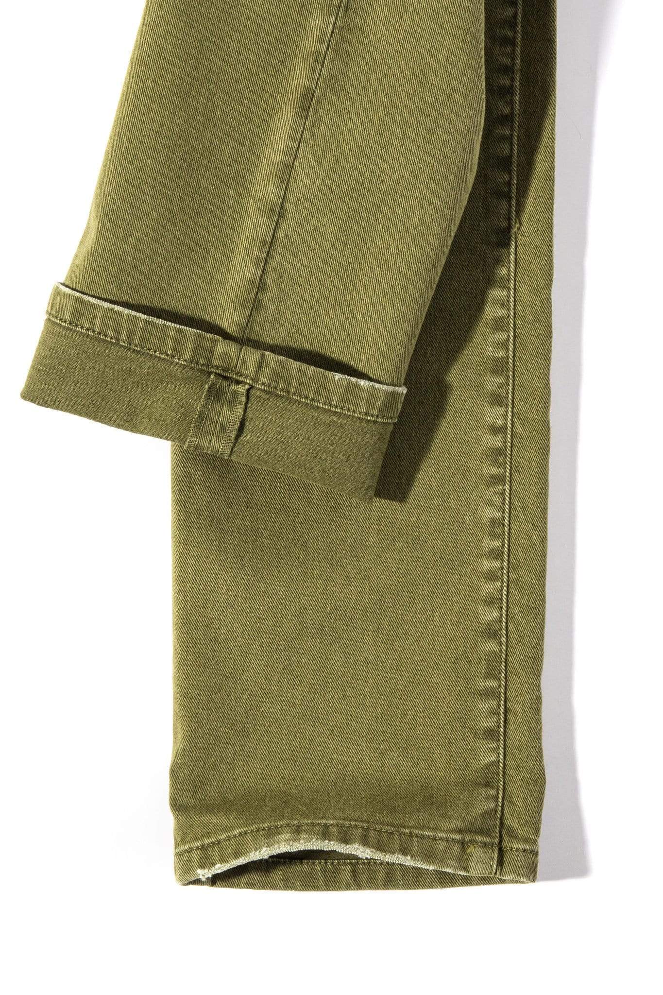 Silverton Colored Denim In Avocado - AXEL'S