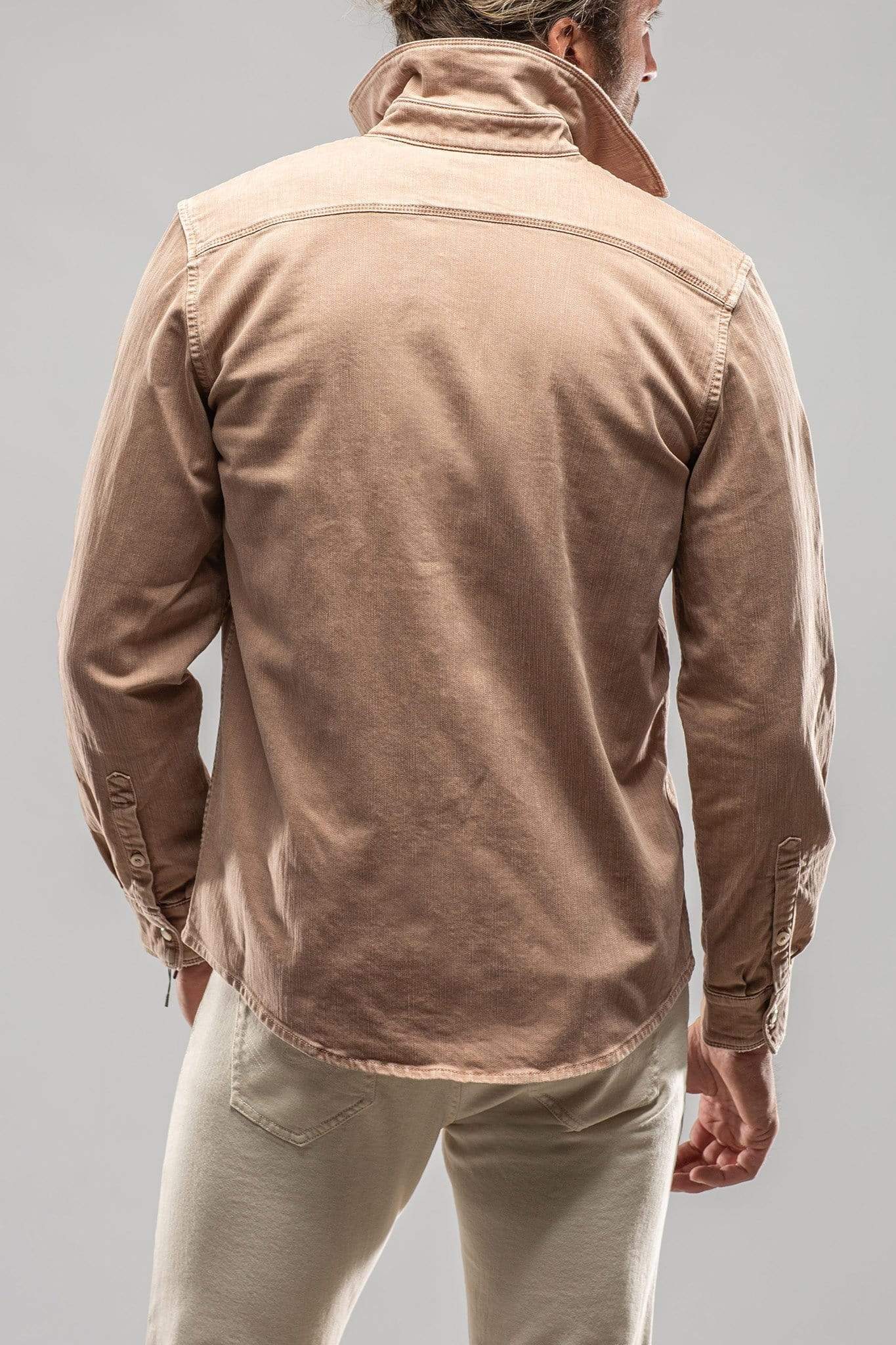 Silverton Denim Snap Overshirt In Desert - AXEL'S