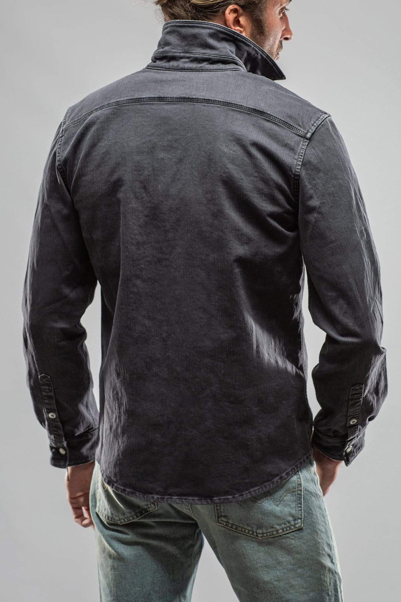 Silverton Denim Snap Overshirt In Midnight - AXEL'S