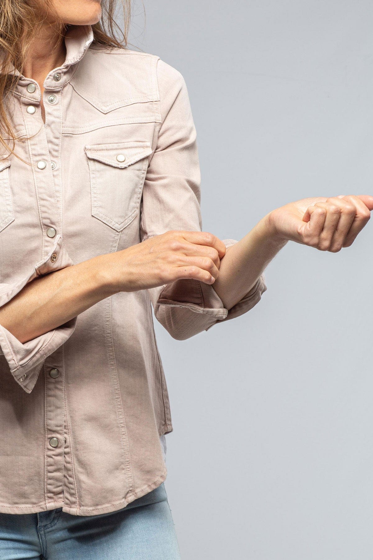 Sweetwater Denim Shirt In Light Sand - AXEL'S