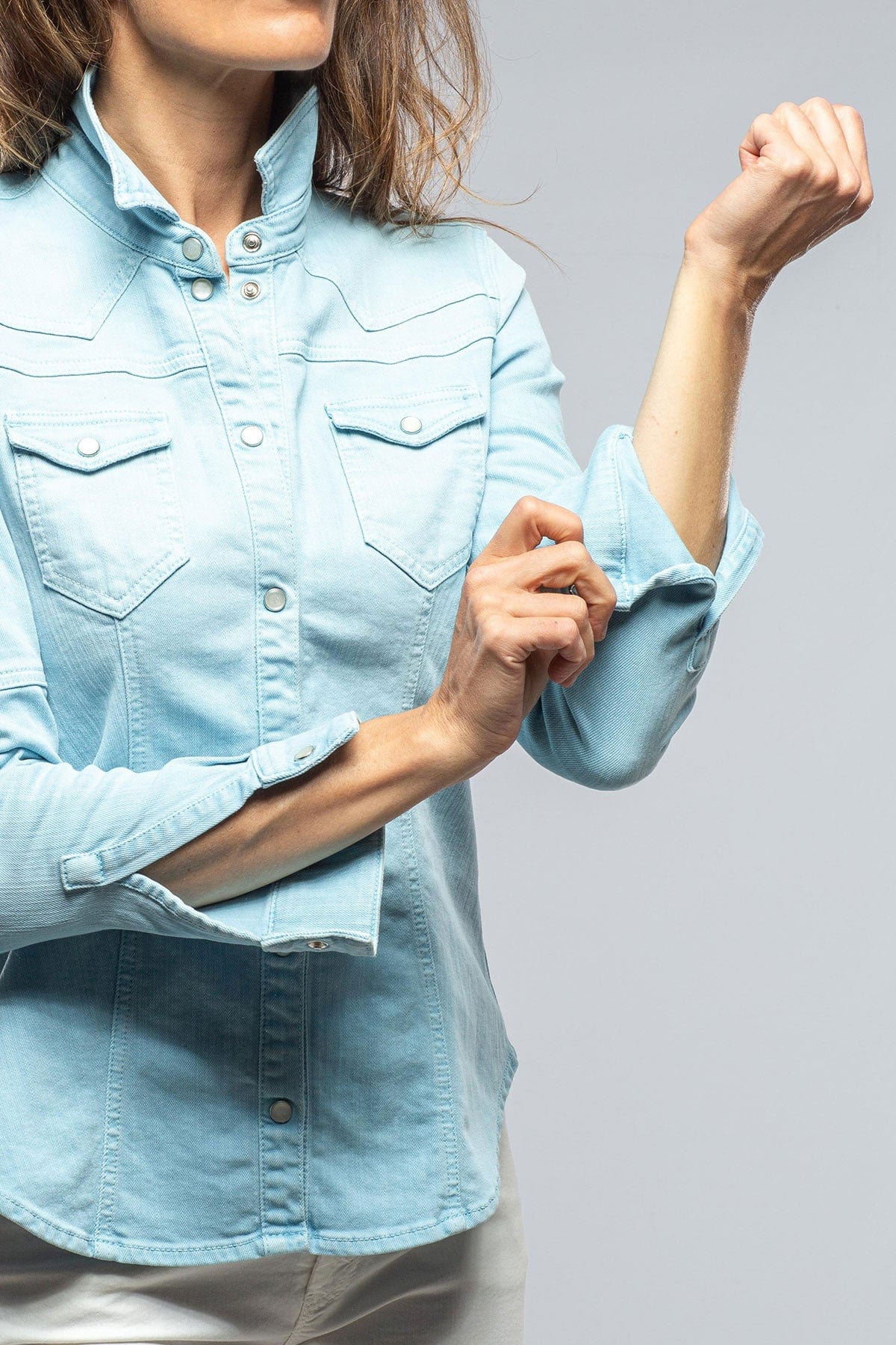 Sweetwater Denim Shirt In Washed Periwinkle - AXEL'S