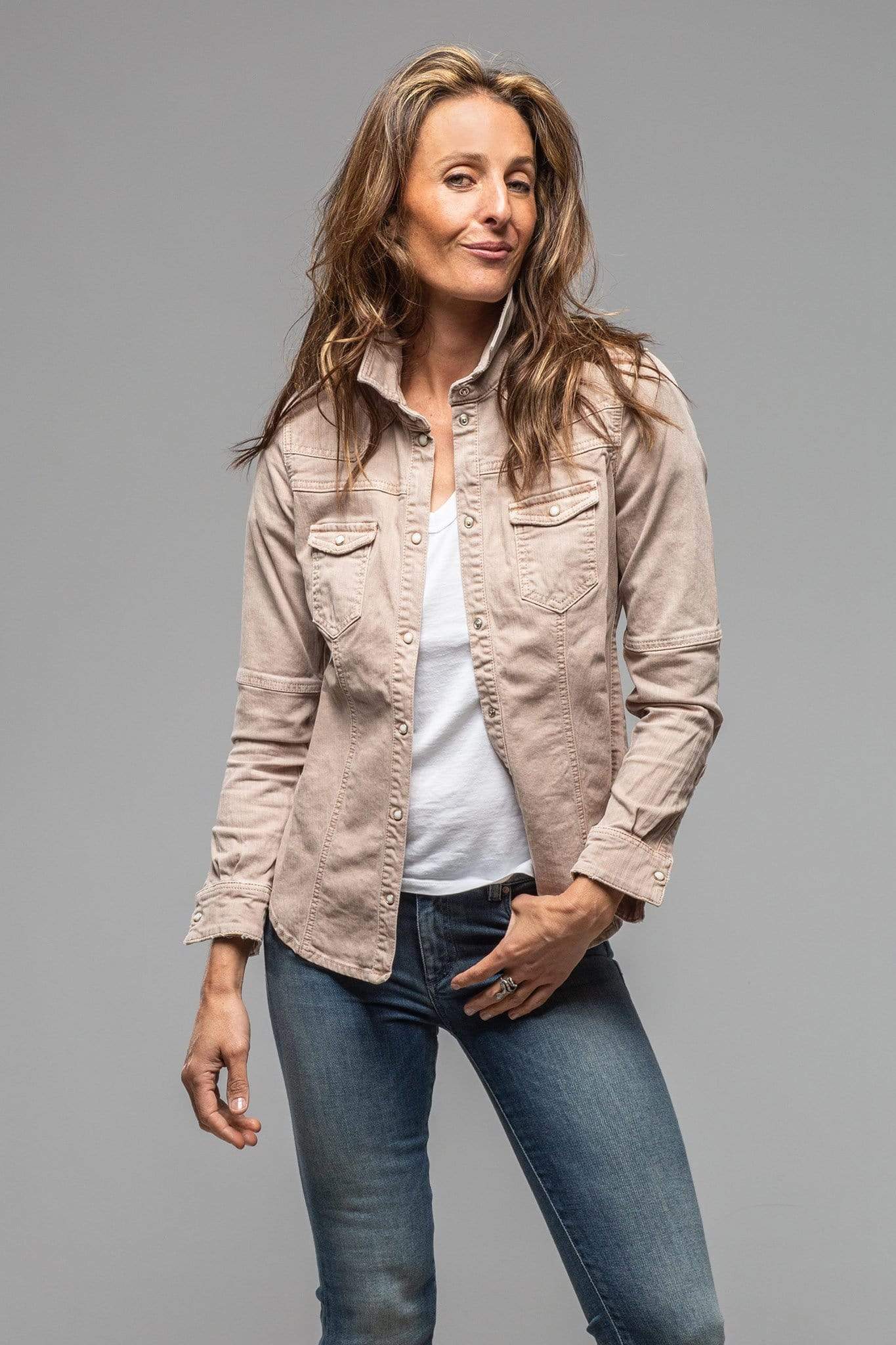 Sweetwater Stone Wash Denim Shirt In Desert - AXEL'S