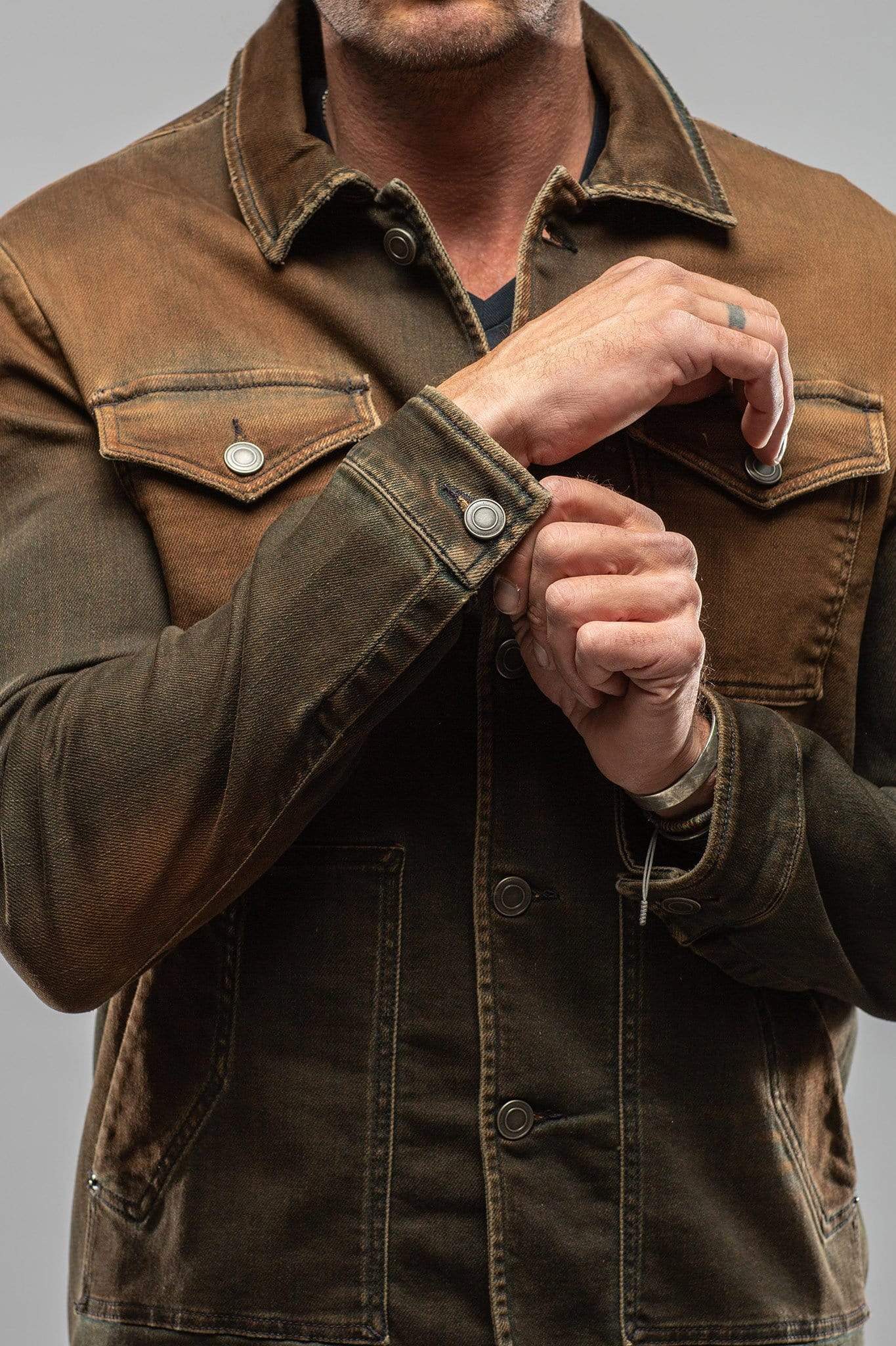Tennessee Jacket In Ruggine Overdye - AXEL'S