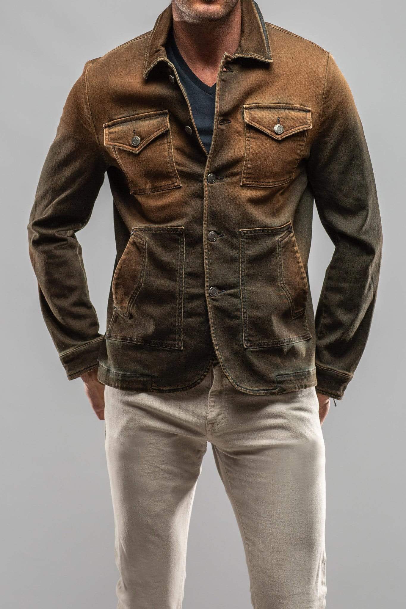 Tennessee Jacket In Ruggine Overdye - AXEL'S