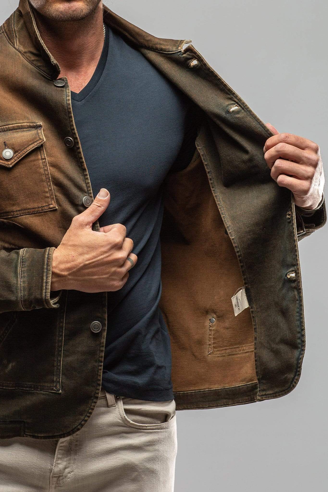 Tennessee Jacket In Ruggine Overdye - AXEL'S