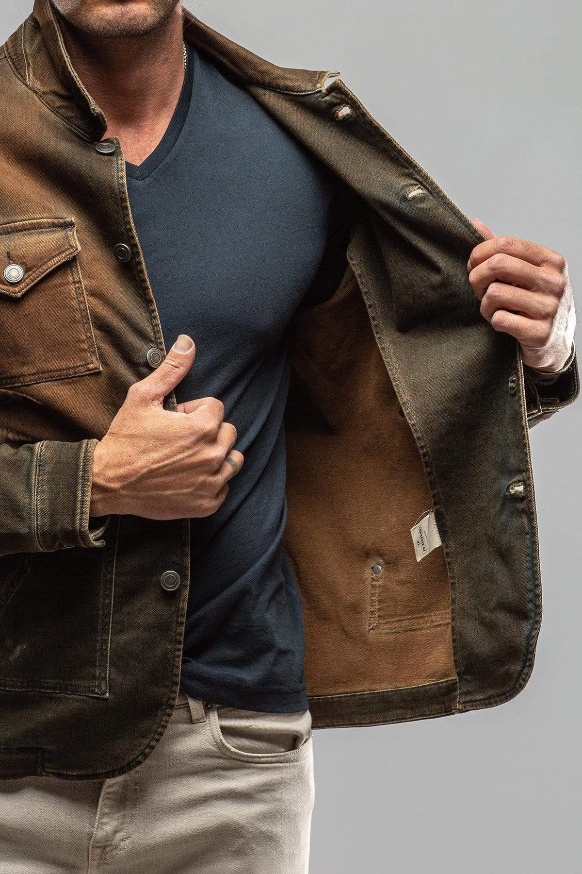 Tennessee Jacket In Ruggine Overdye - AXEL'S
