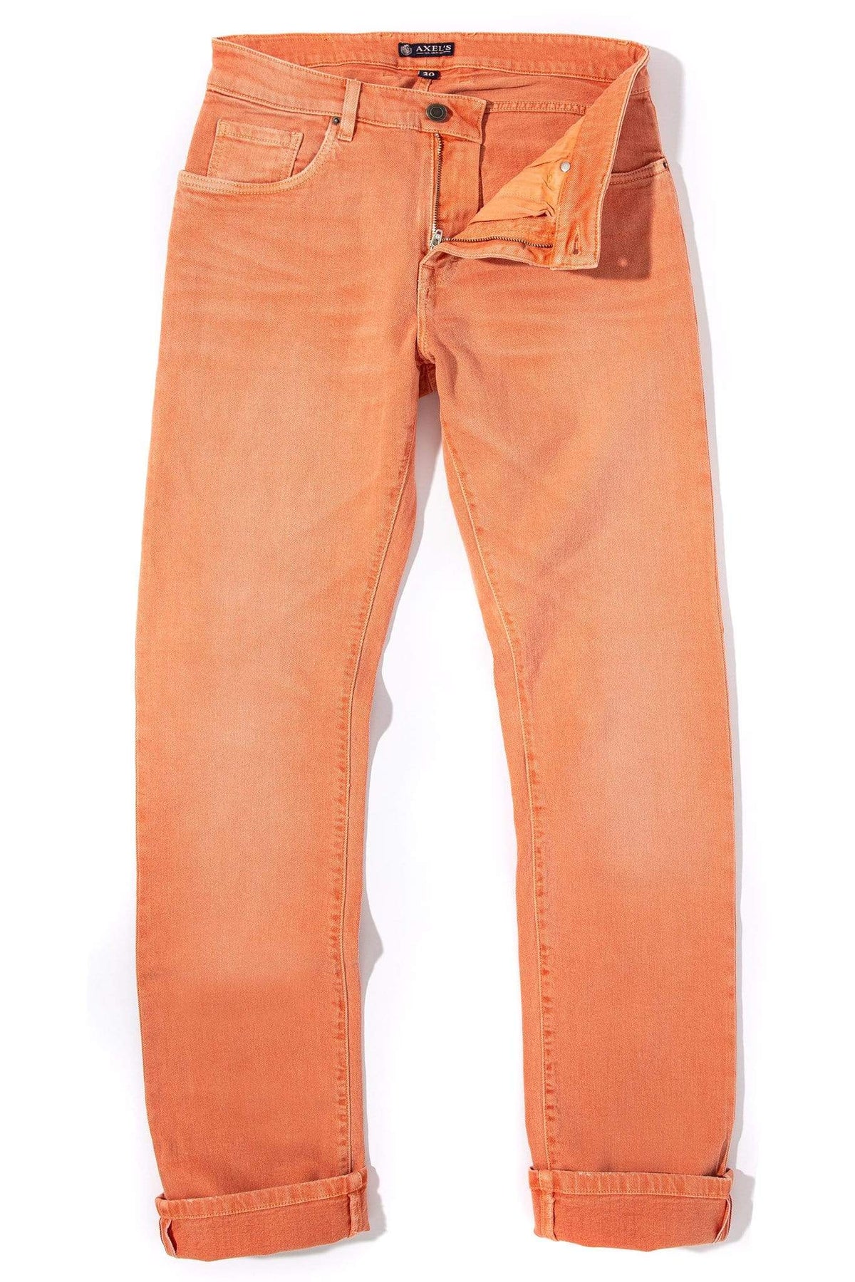Tucson Selvedge Denim In Tangerine - AXEL'S