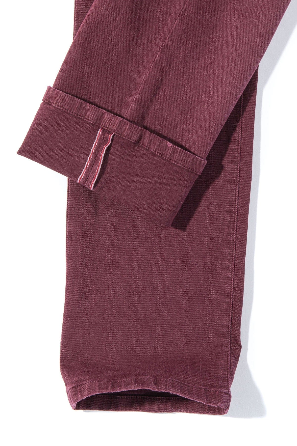 Tucson Selvedge Denim In Bordeaux - AXEL'S