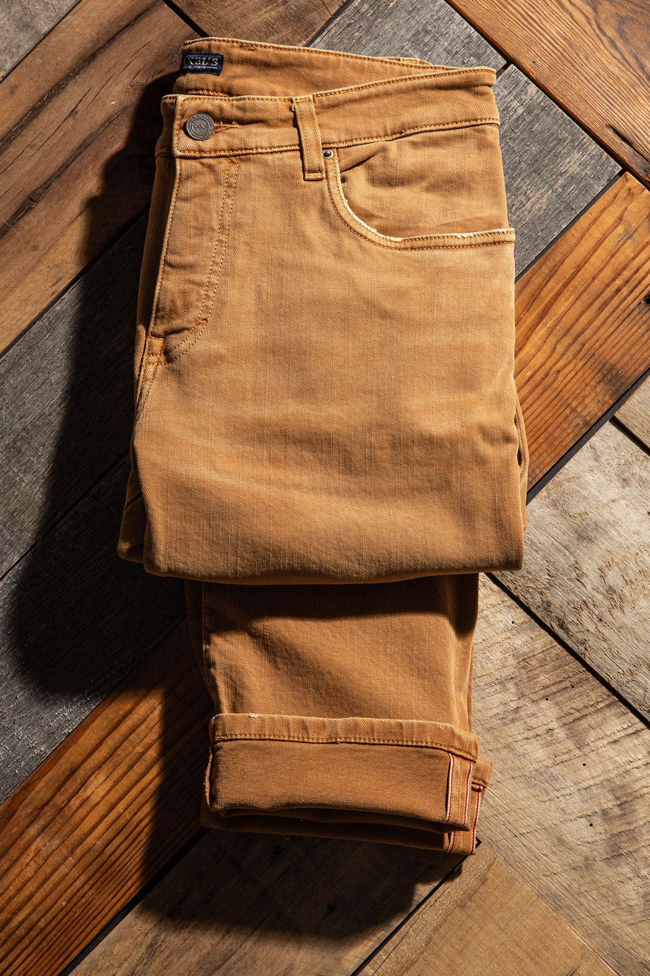 Tucson Selvedge Denim In Gold - AXEL'S