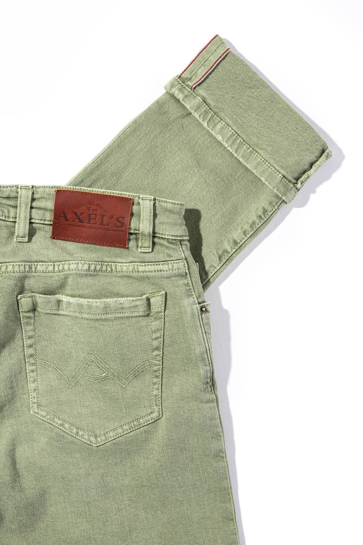 Tucson Selvedge Denim In Menta - AXEL'S