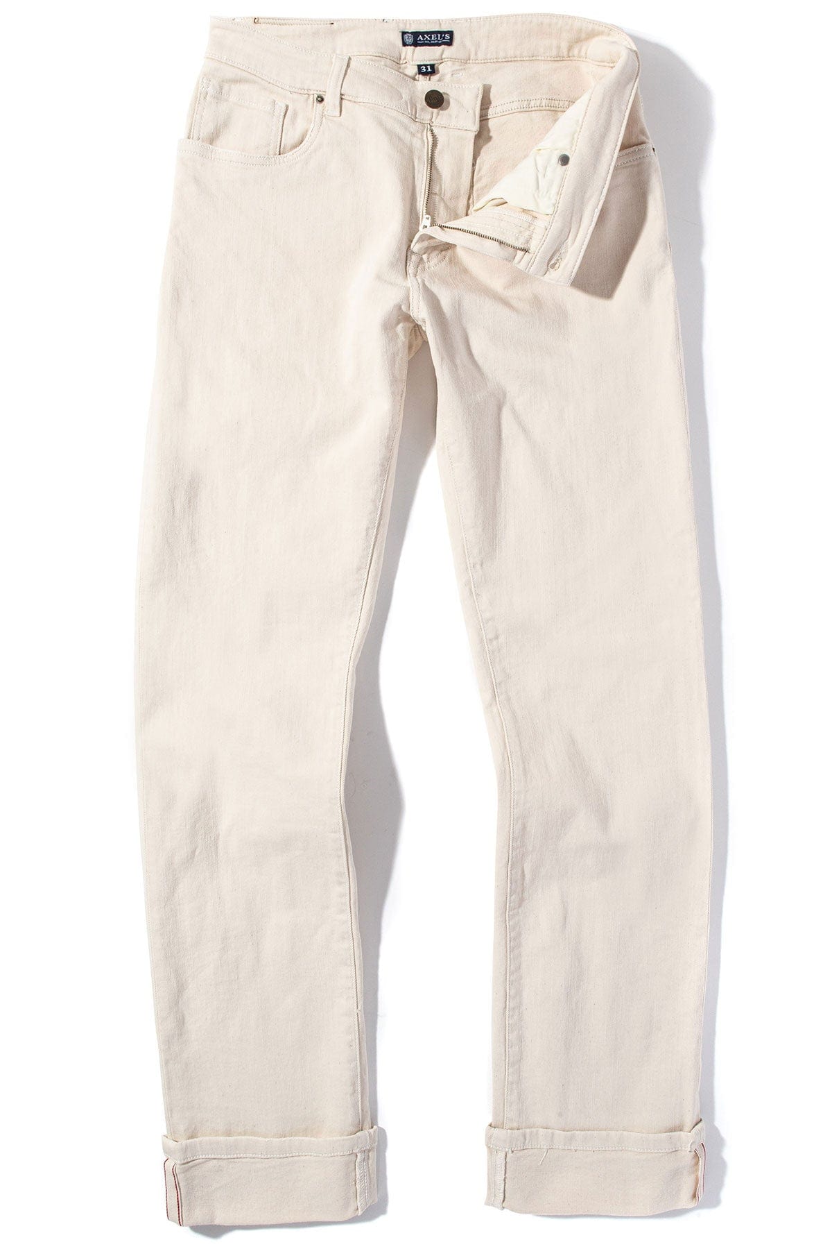Tucson Selvedge Denim In Off White - AXEL'S