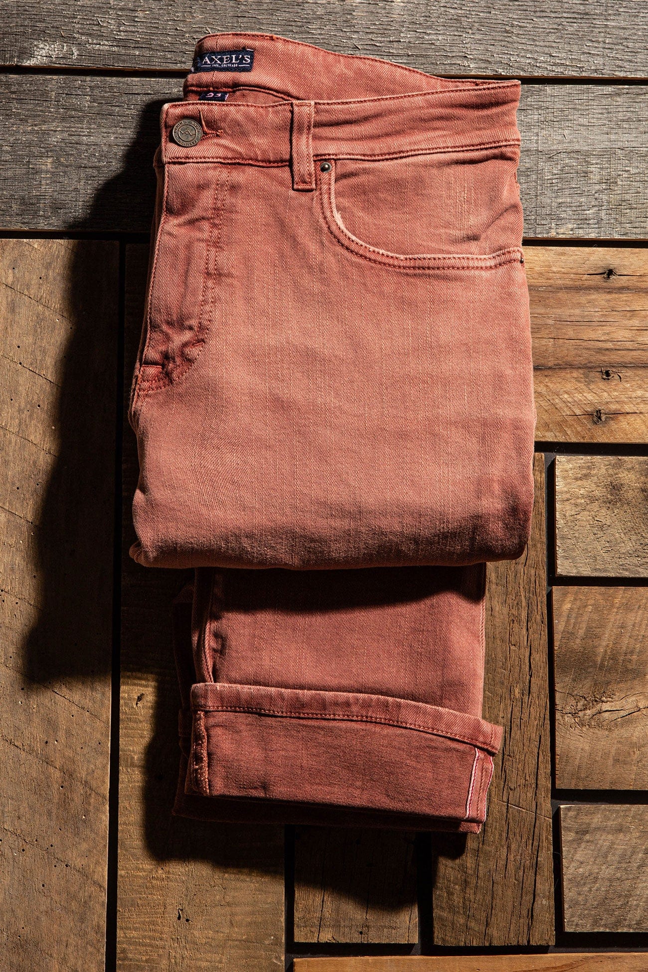 Tucson Selvedge Denim In Terracotta - AXEL'S