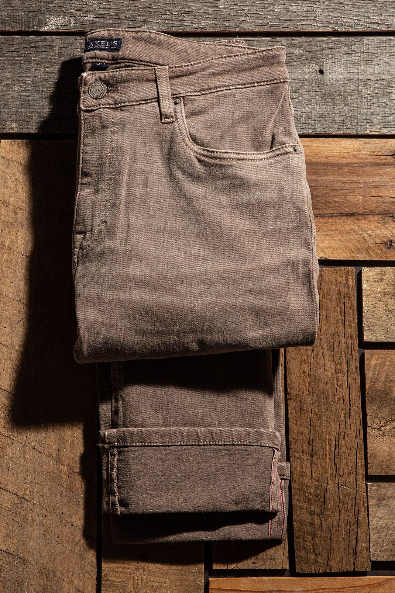 Tucson Selvedge Denim In Tortora - AXEL'S