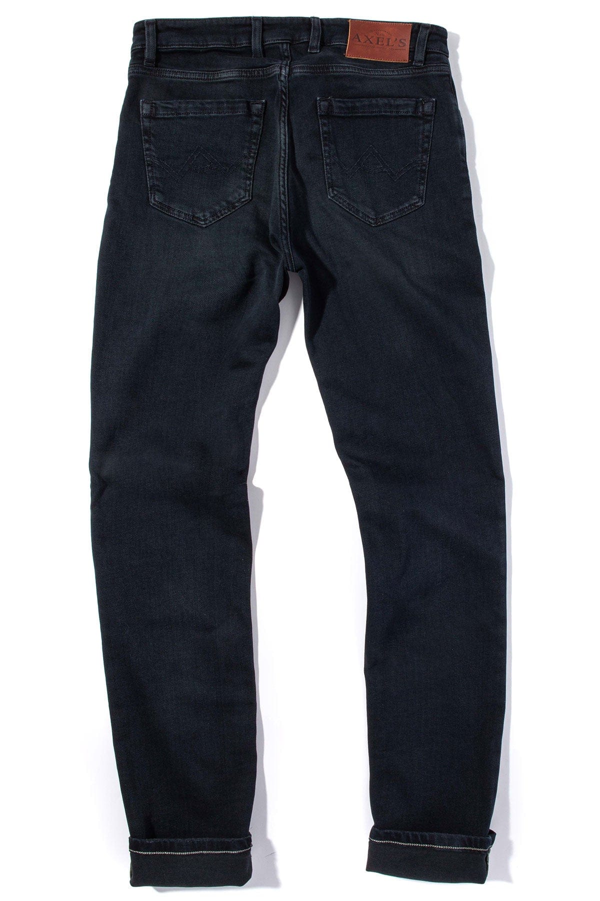 Waylon Over-Dyed Stretch Denim In Nero - AXEL'S