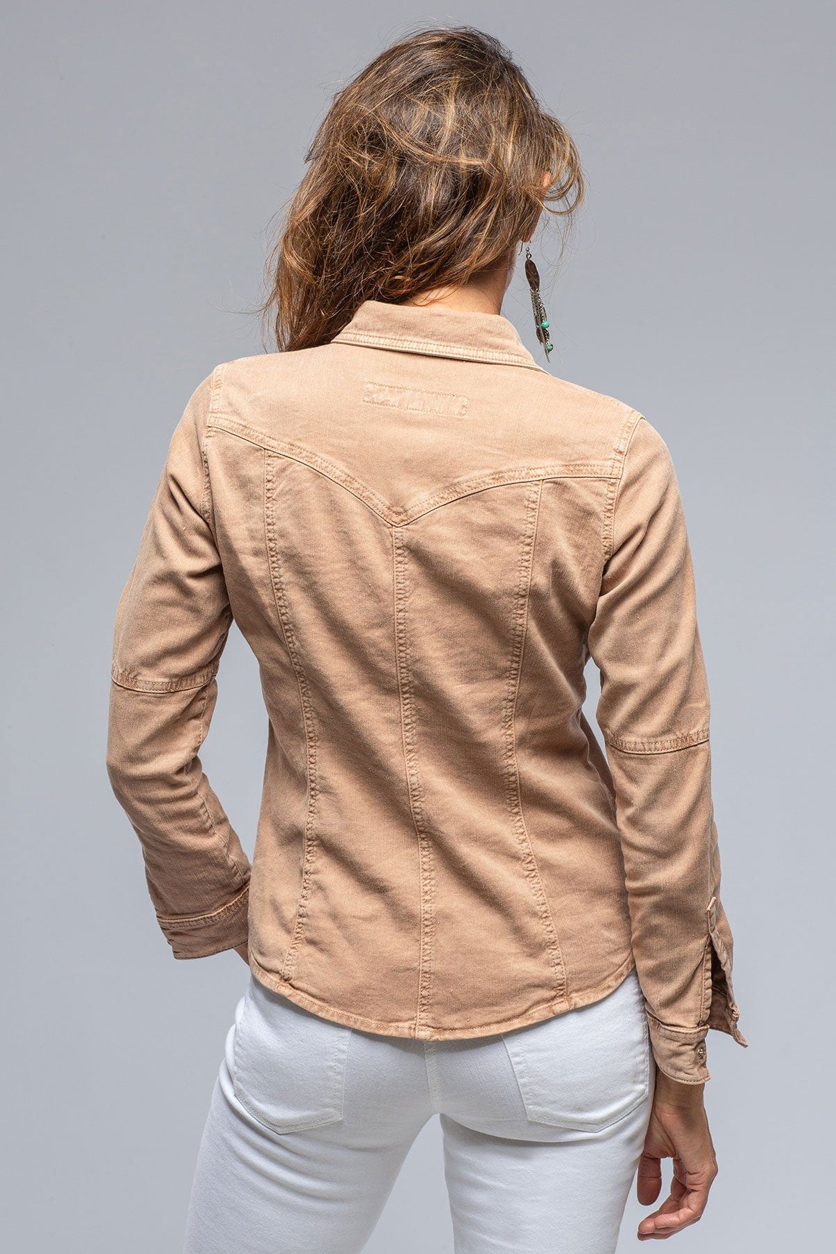 Yarmony Linen-Cotton Snap Shirt In Canella - AXEL'S