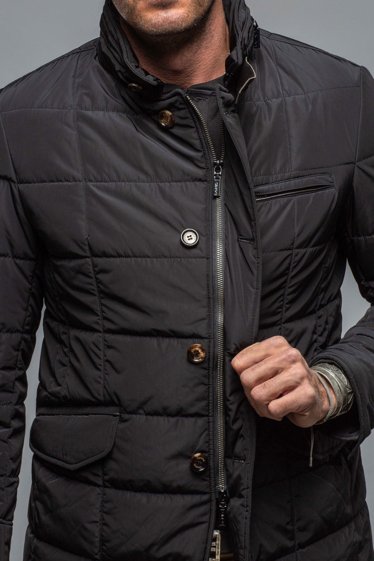 Easton Quilted Jacket In Black | Warehouse - Mens - Outerwear - Cloth | Gimo's