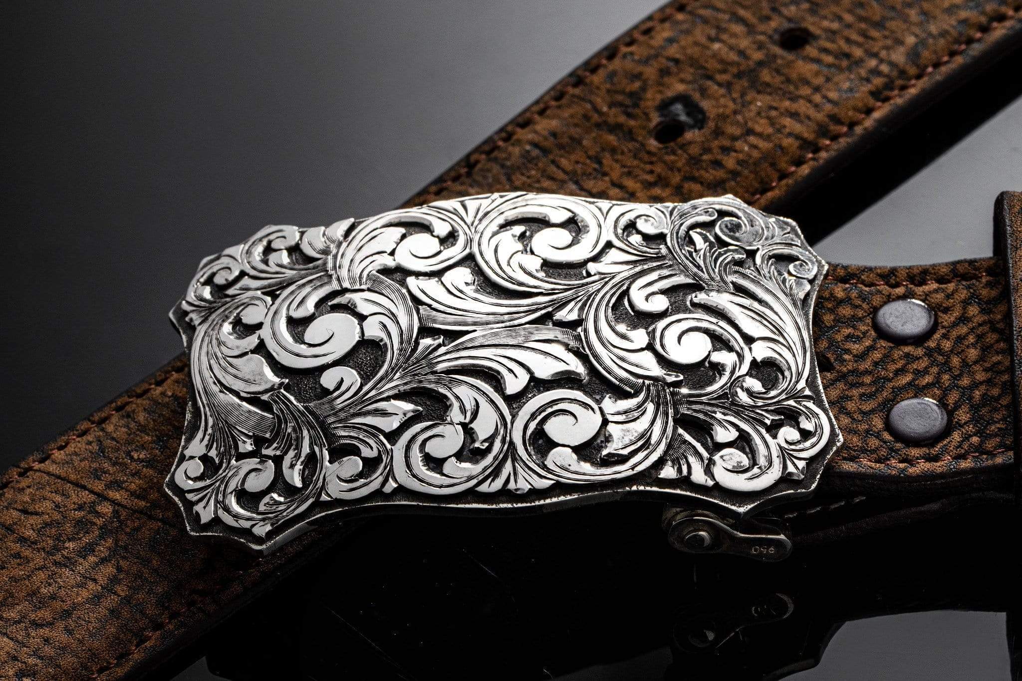 American Buckle Collection AO Heraldic Swirl | Belts And Buckles - Trophy
