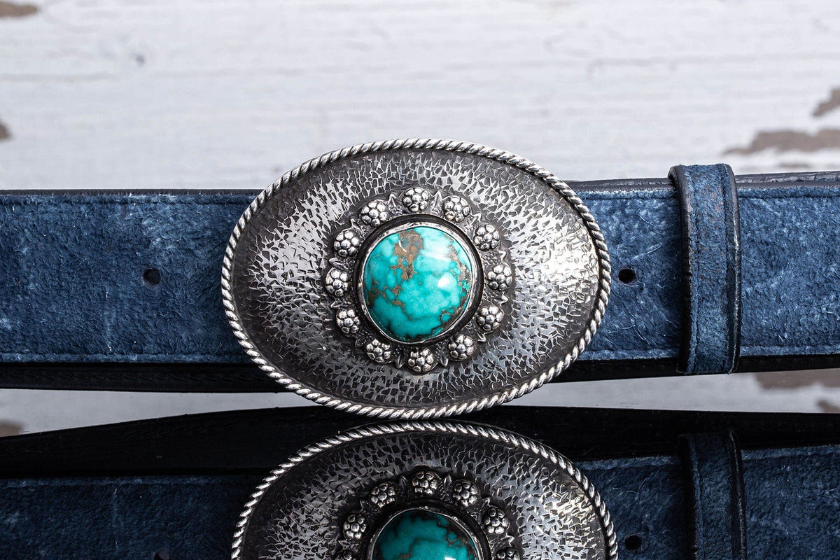 AQR50 Turquoise Hammered Trophy Buckle - AXEL'S