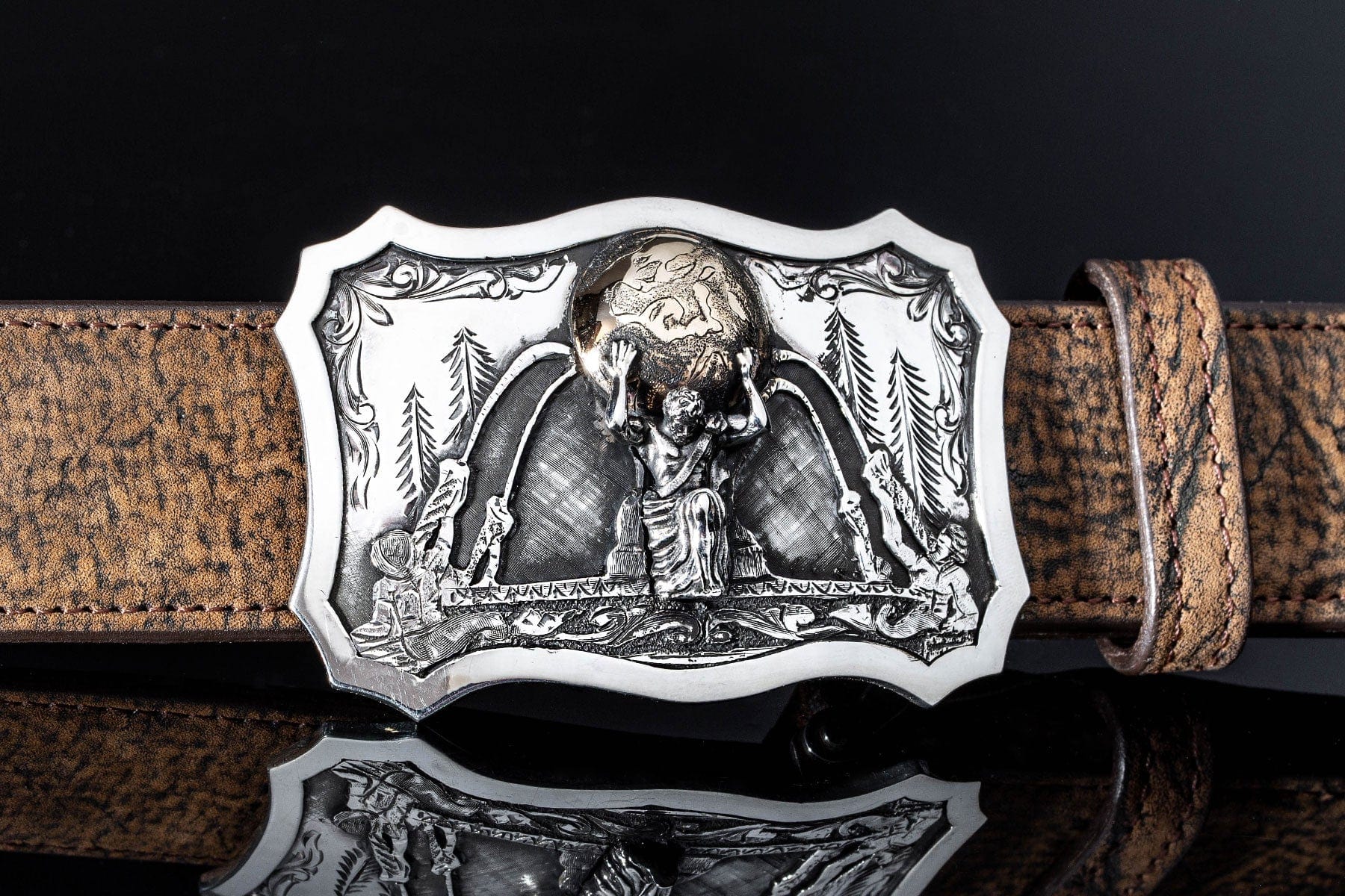 American Buckle Collection Atlas Trophy Buckle | Belts And Buckles - Trophy