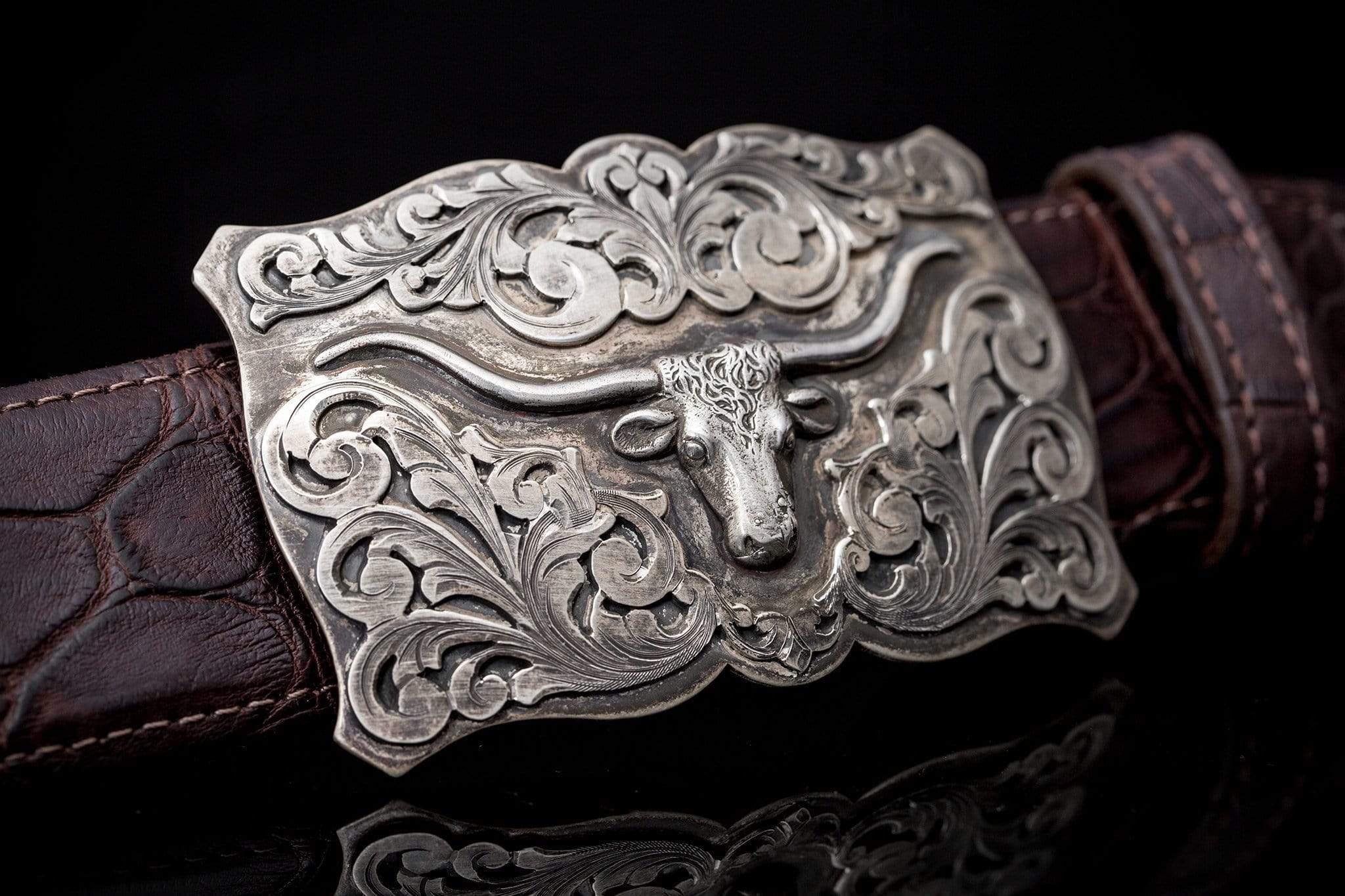 American Buckle Collection Longhorn Trophy Buckle | Belts And Buckles - Trophy