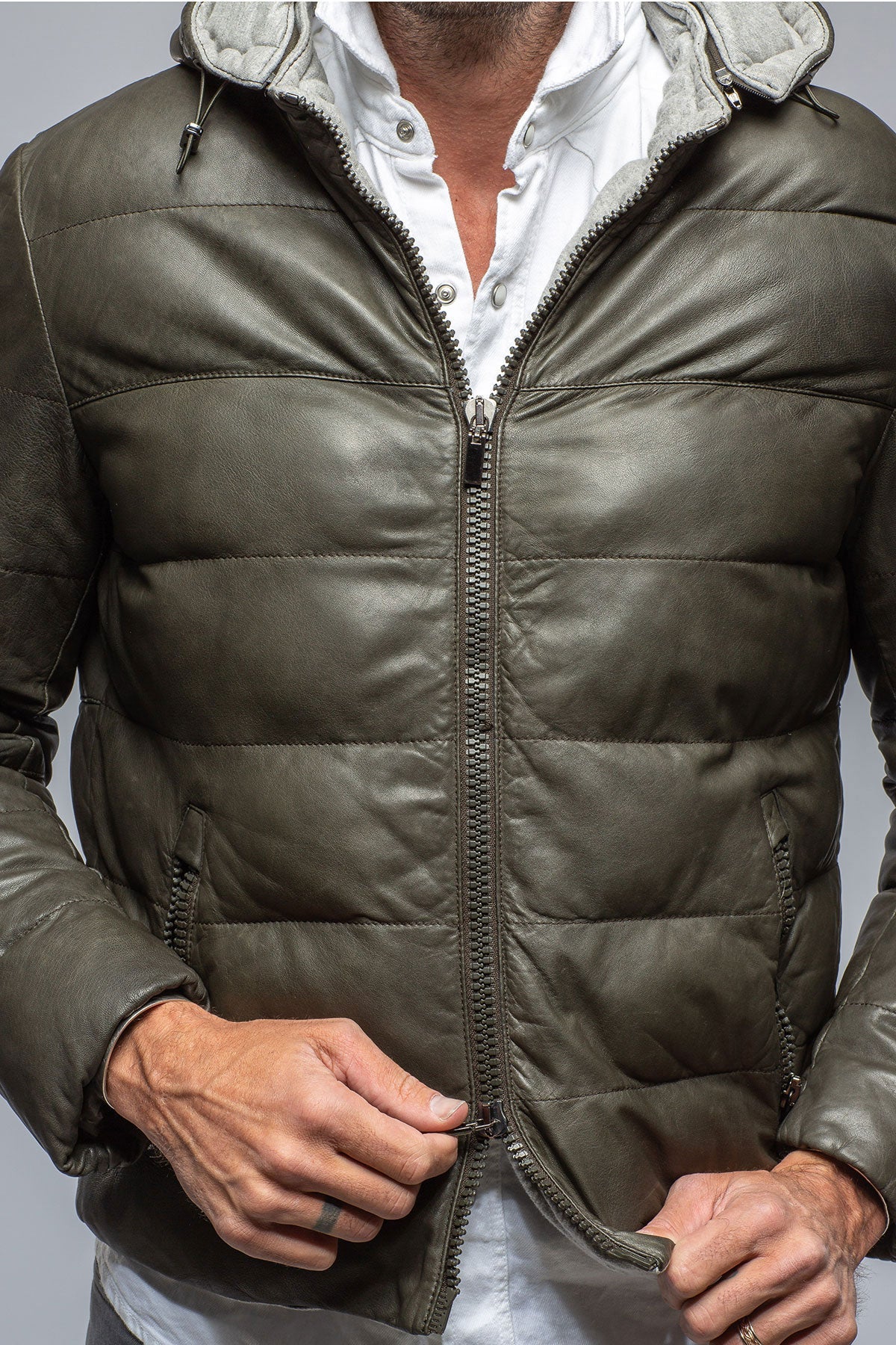 St. Anton Leather Puffer | Mens - Outerwear - Leather | Gimo's