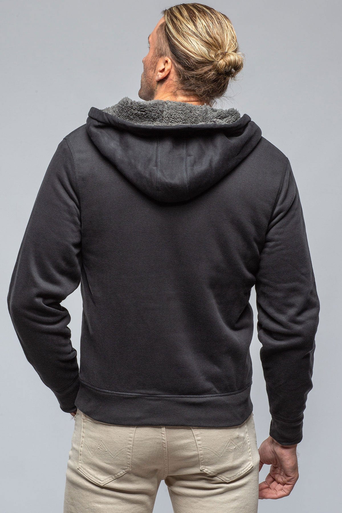 Bodie Sherpa Hoodie in Black - AXEL'S