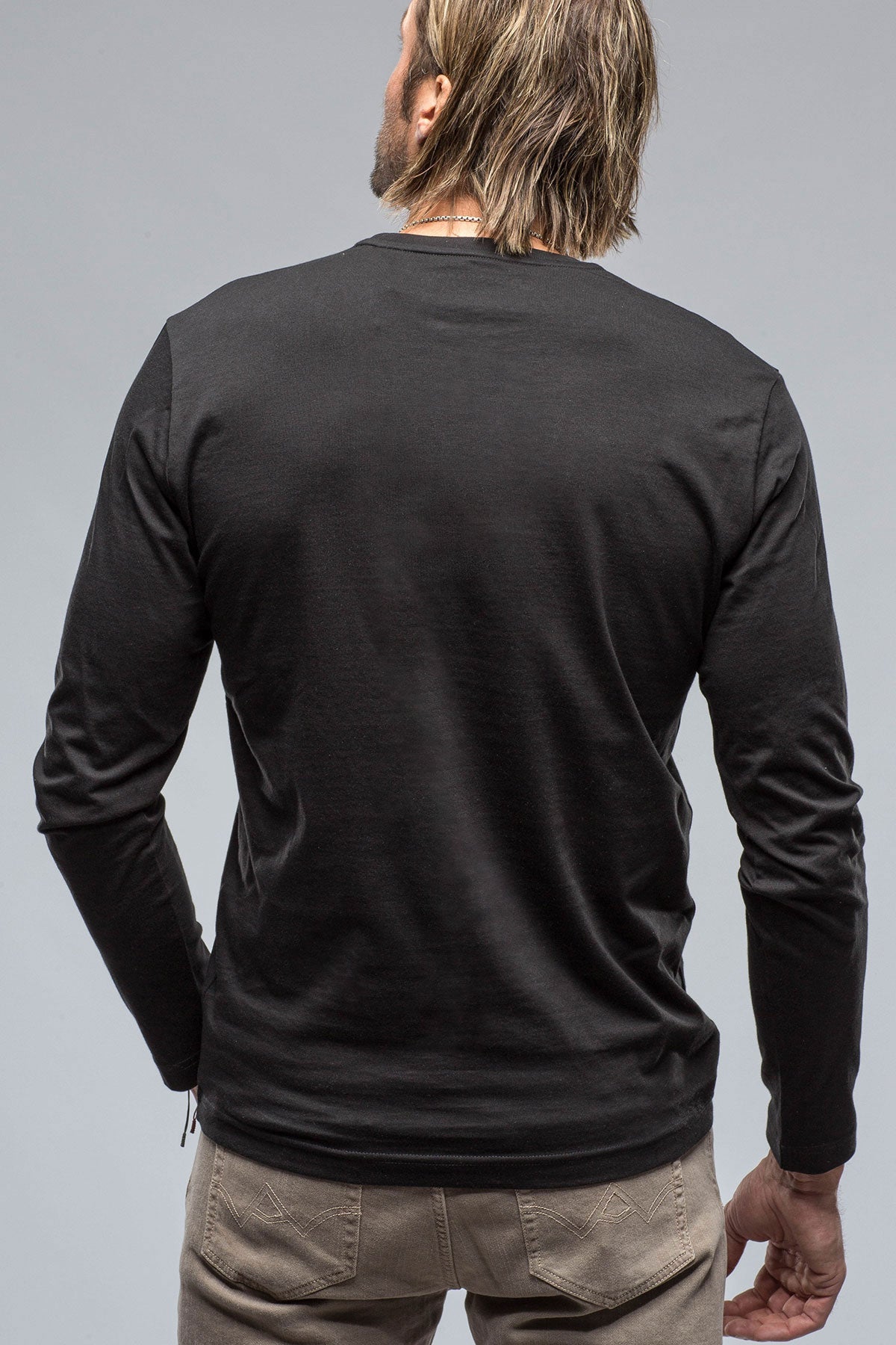 Georg Roth | Brea LS Crew in Black | Mens - Shirts - T-Shirts