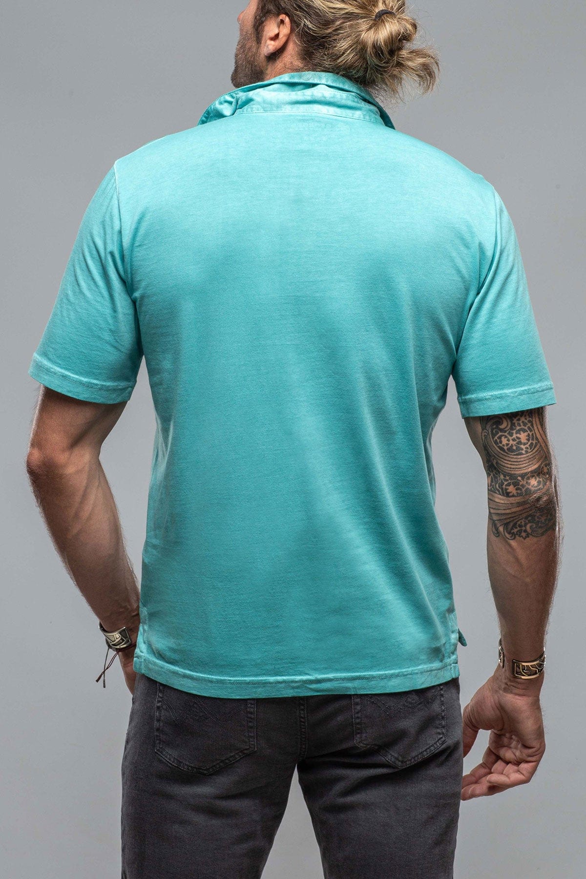 Cruz Cotton Polo in Mint - AXEL'S