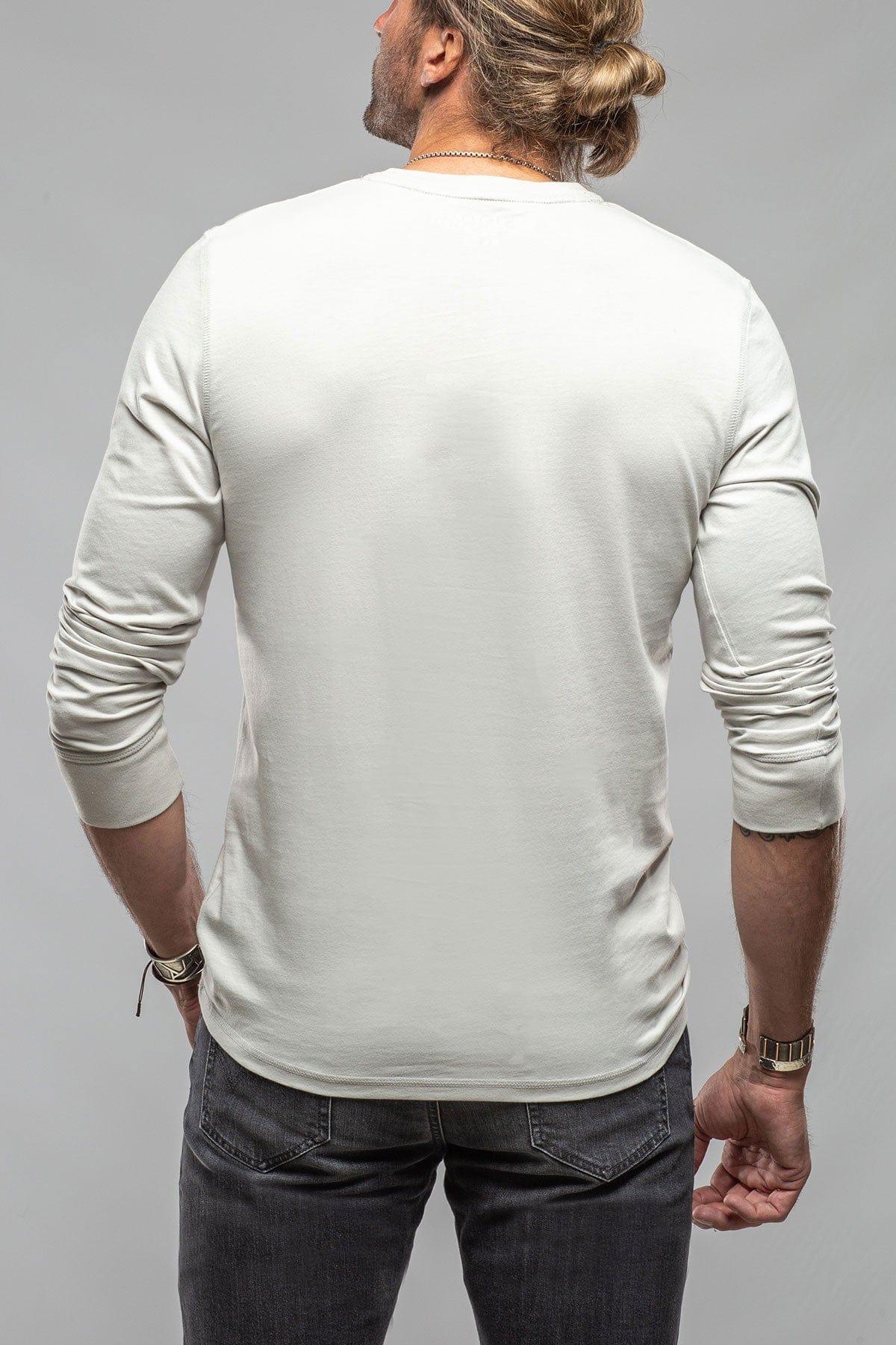 Coronado Cotton LS Henley in Cement - AXEL'S