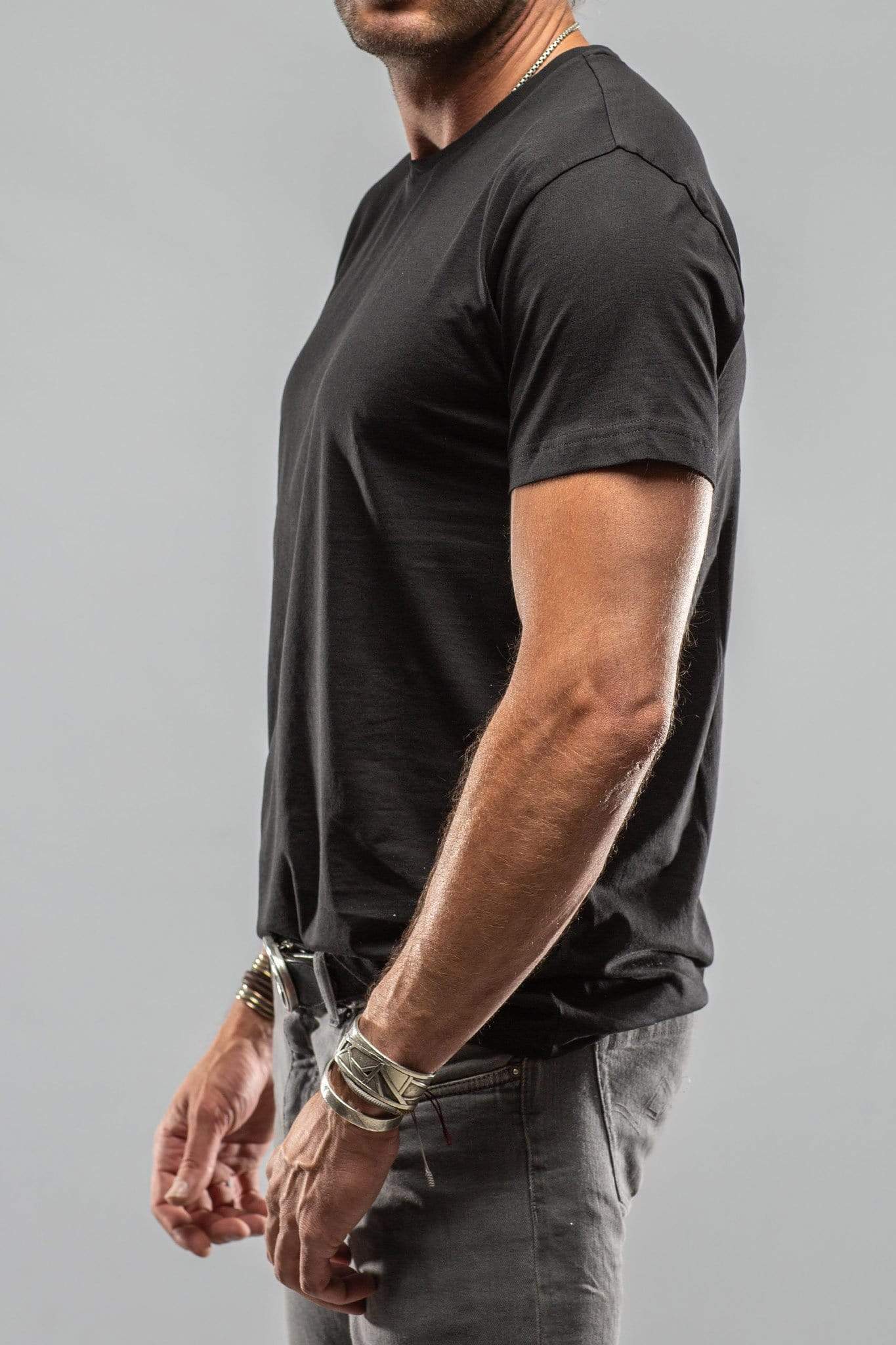 Pismo Cotton Tee In Black - AXEL'S