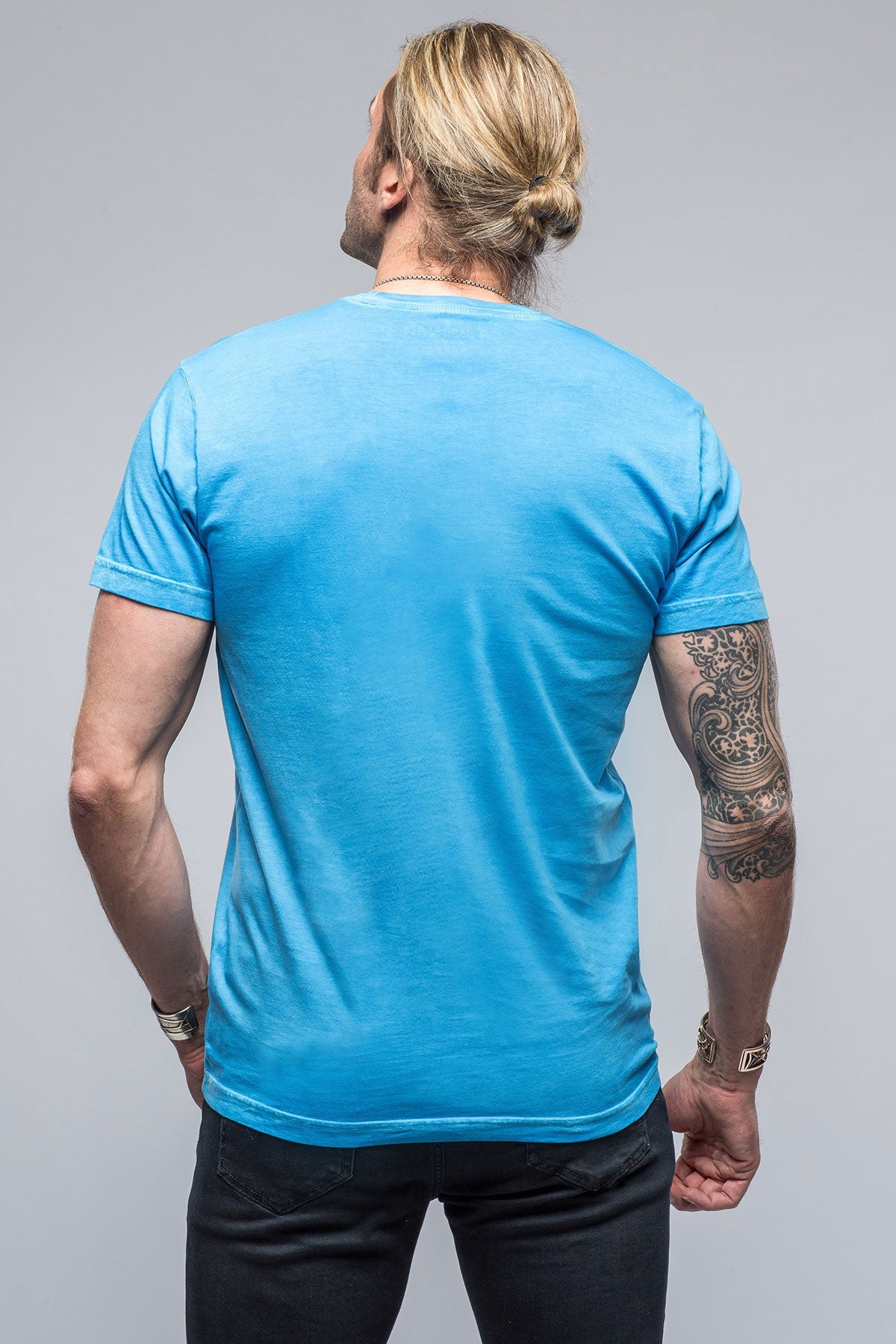 Georg Roth | Pismo Cotton Tee In Blue Lagoon | Mens - Shirts - T-Shirts