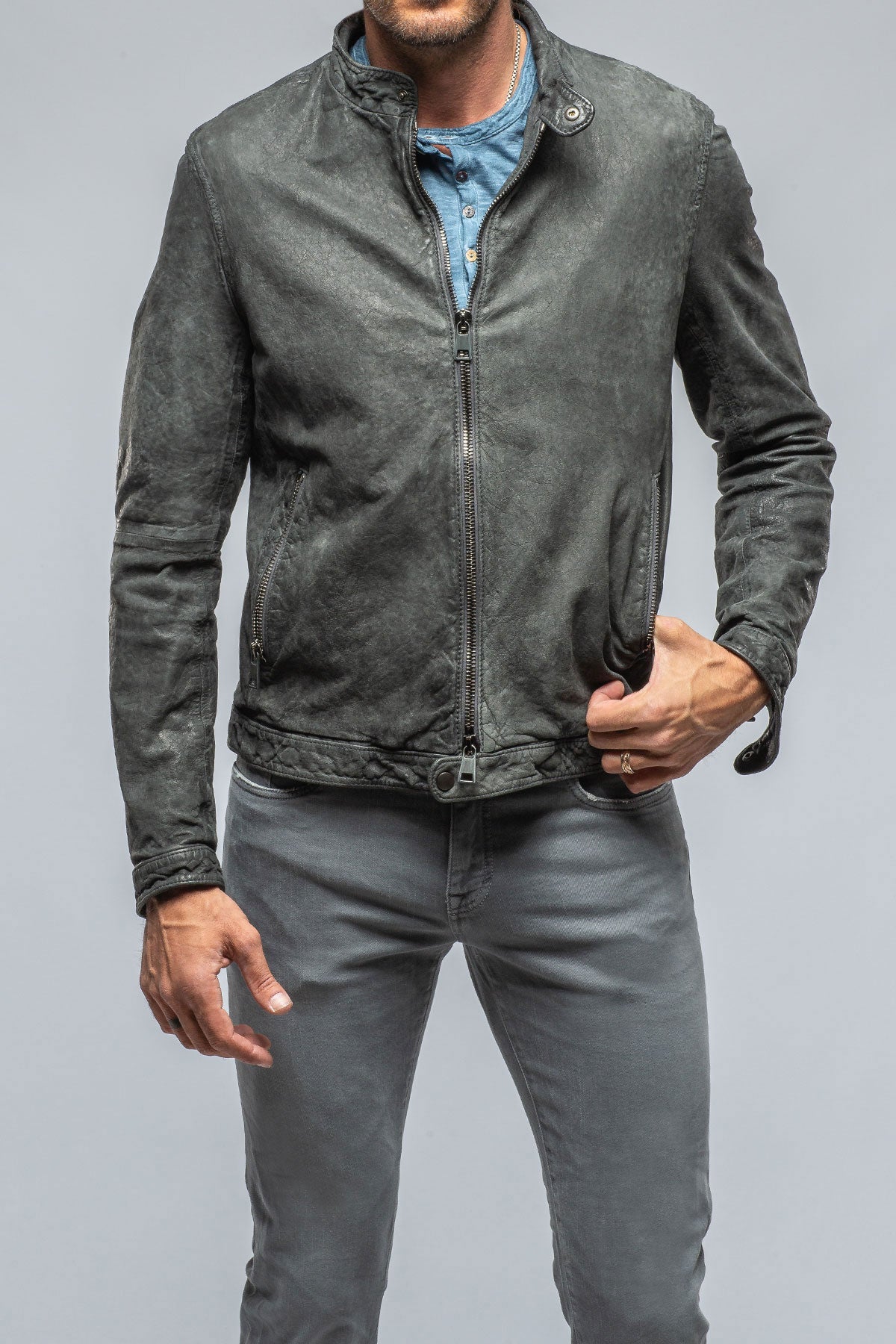 Gimo's Cerano Hooded Jacket Mens - Outerwear - Leather