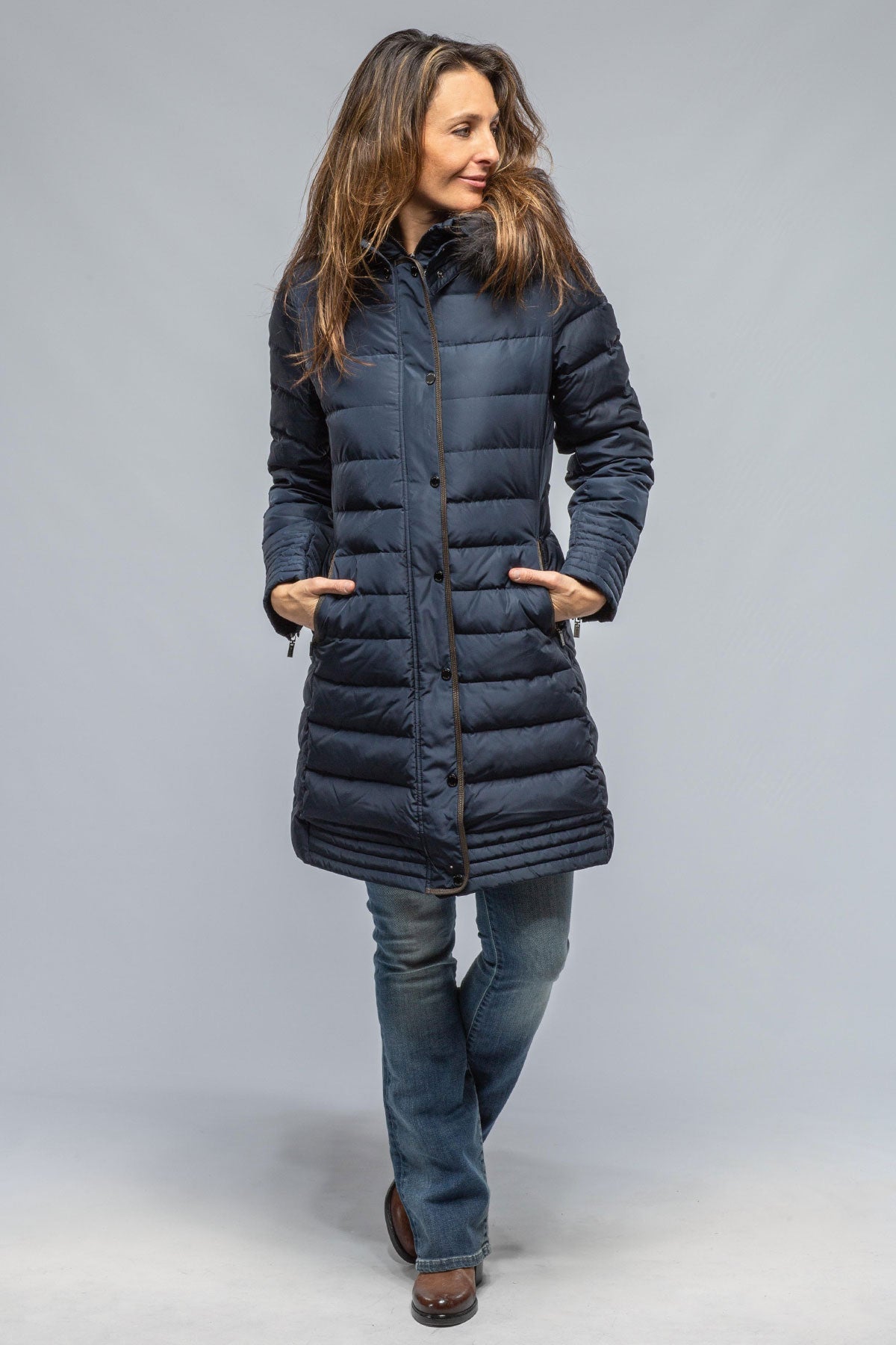 Gimo's | Ceto Resort Coat In Navy | Warehouse - Ladies - Outerwear - Cloth