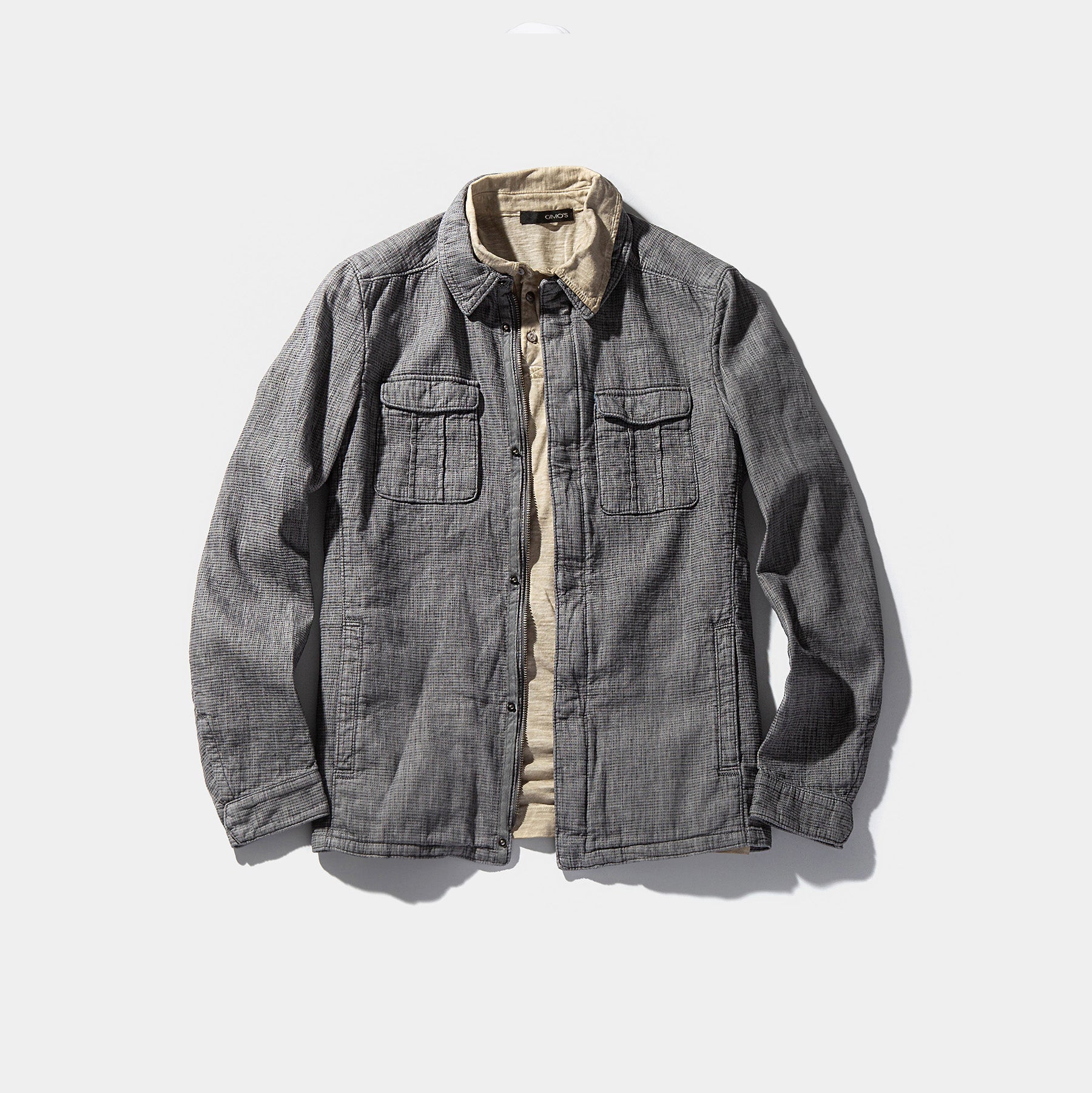 Gimo's Davos Cotton/Linen Shirt Jacket Warehouse - Mens - Outerwear - Cloth
