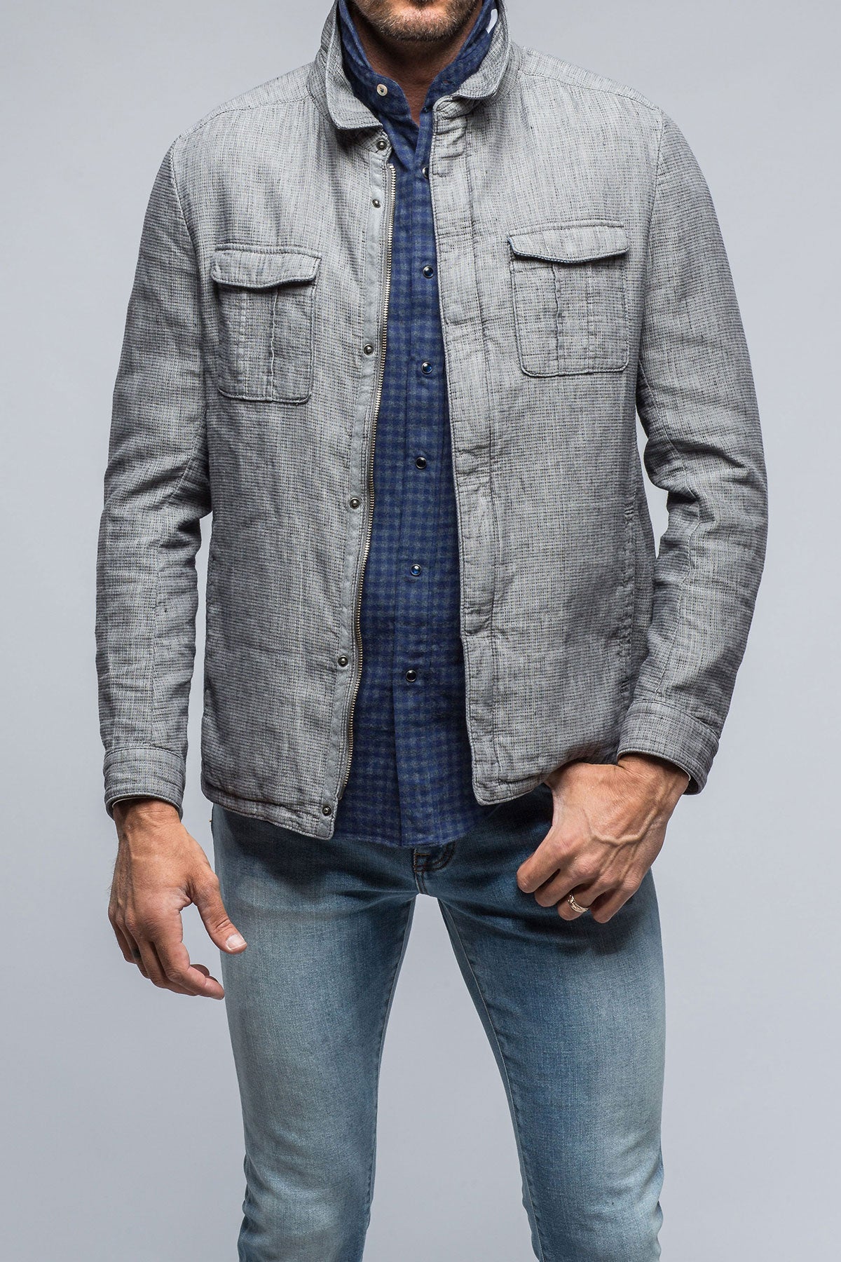 Gimo's Davos Cotton/Linen Shirt Jacket Warehouse - Mens - Outerwear - Cloth