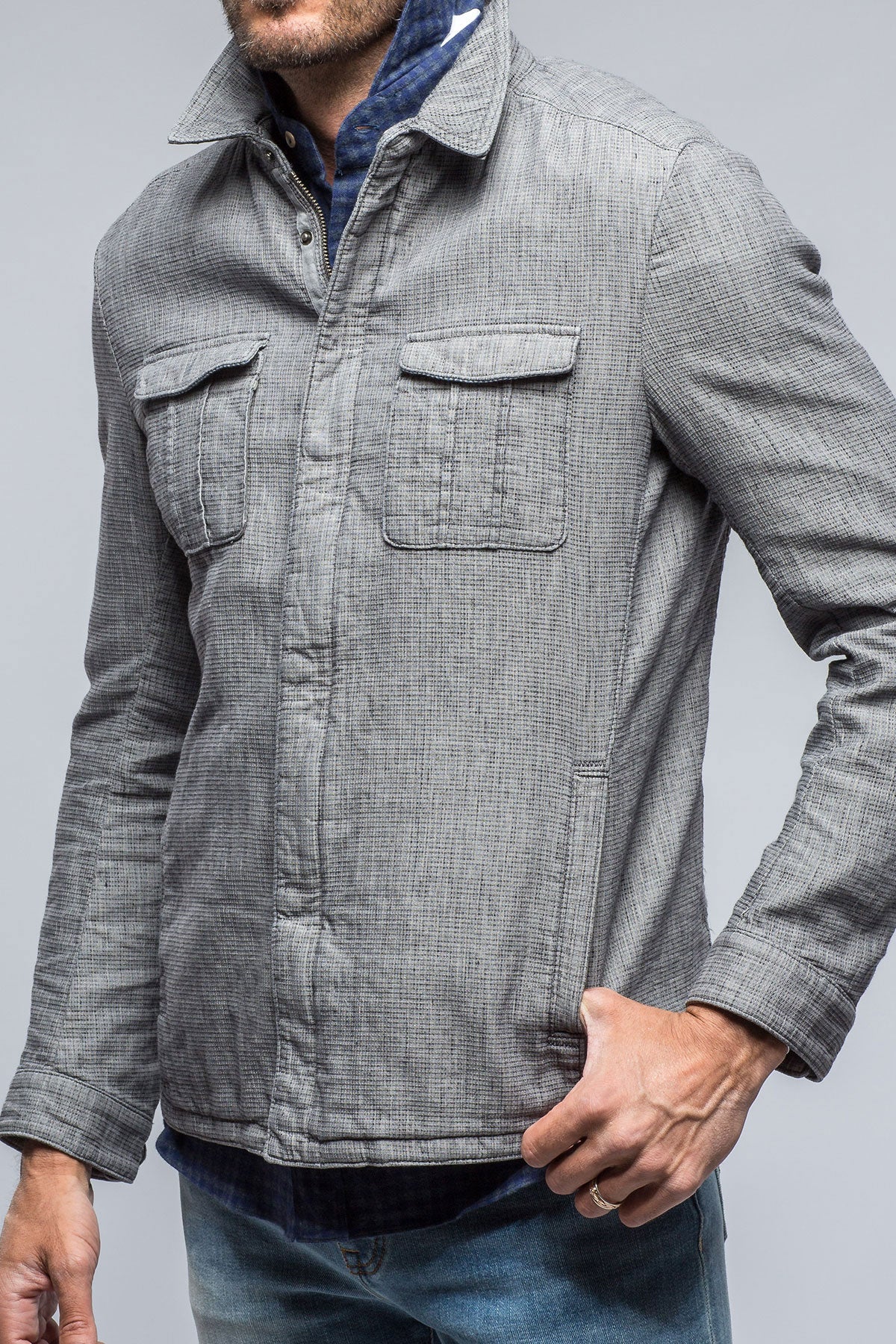 Gimo's Davos Cotton/Linen Shirt Jacket Warehouse - Mens - Outerwear - Cloth