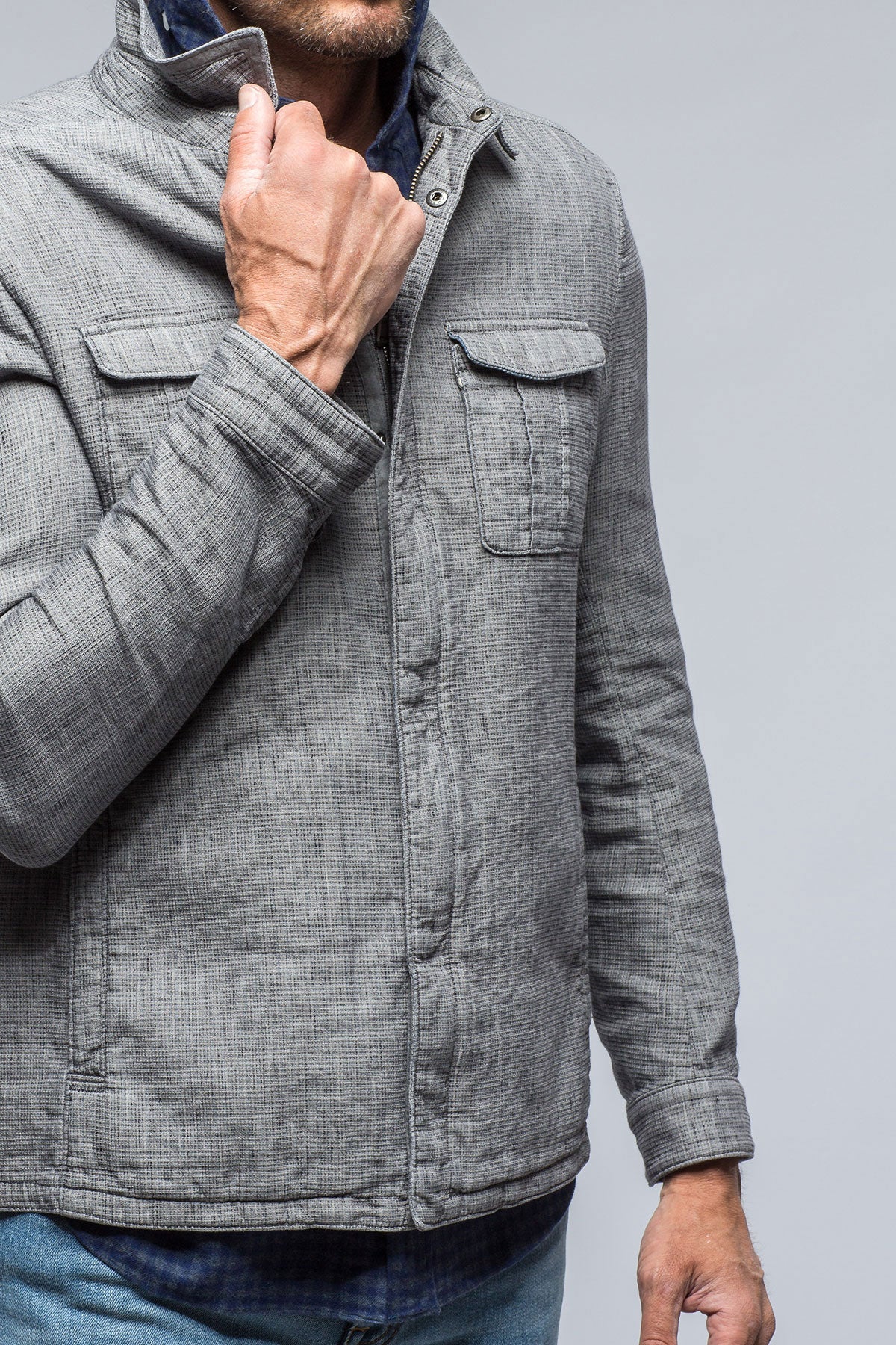 Gimo's Davos Cotton/Linen Shirt Jacket Warehouse - Mens - Outerwear - Cloth