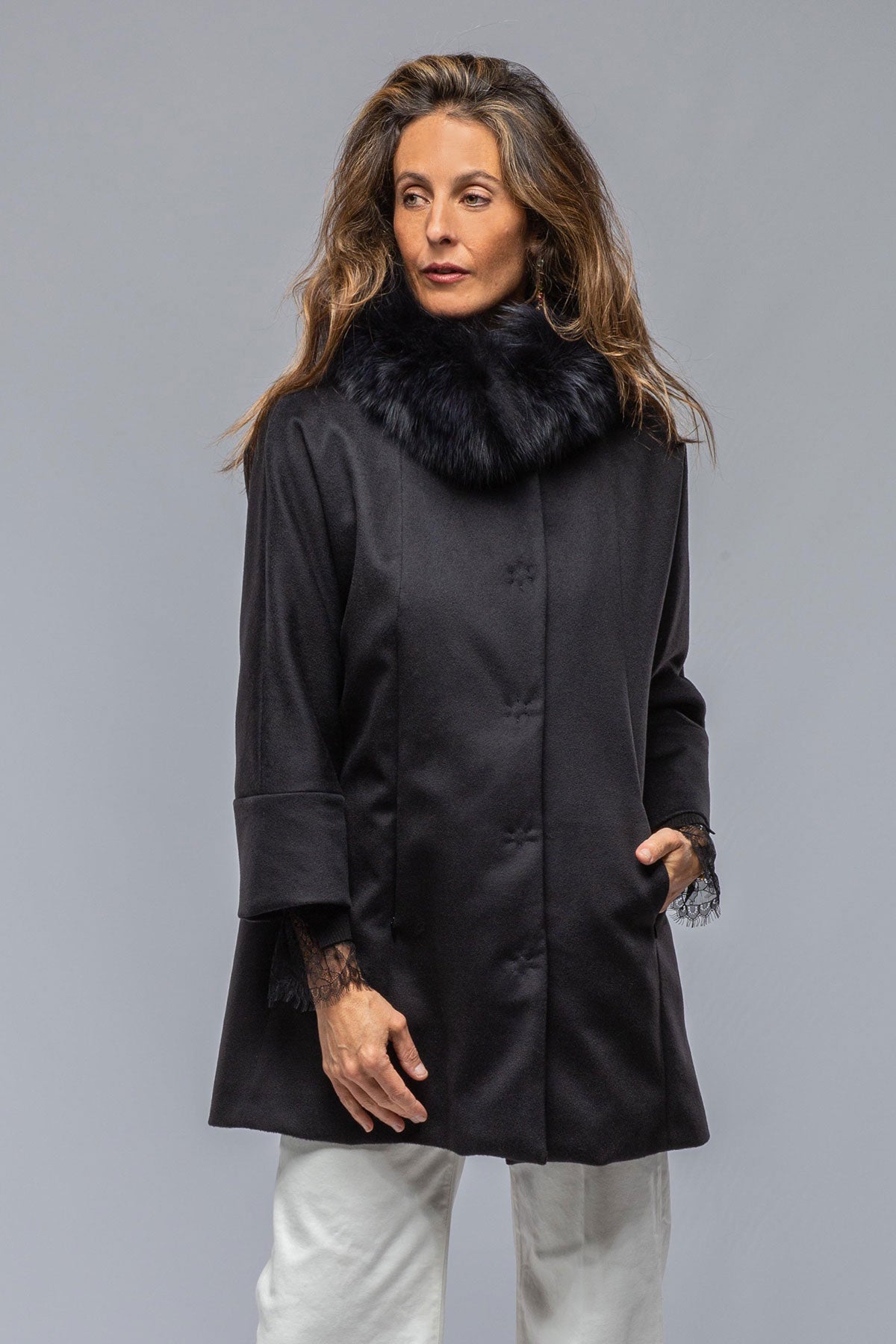 Diane Wool/Cashmere Overcoat In Black | Warehouse - Ladies - Outerwear - Cloth | Gimo's