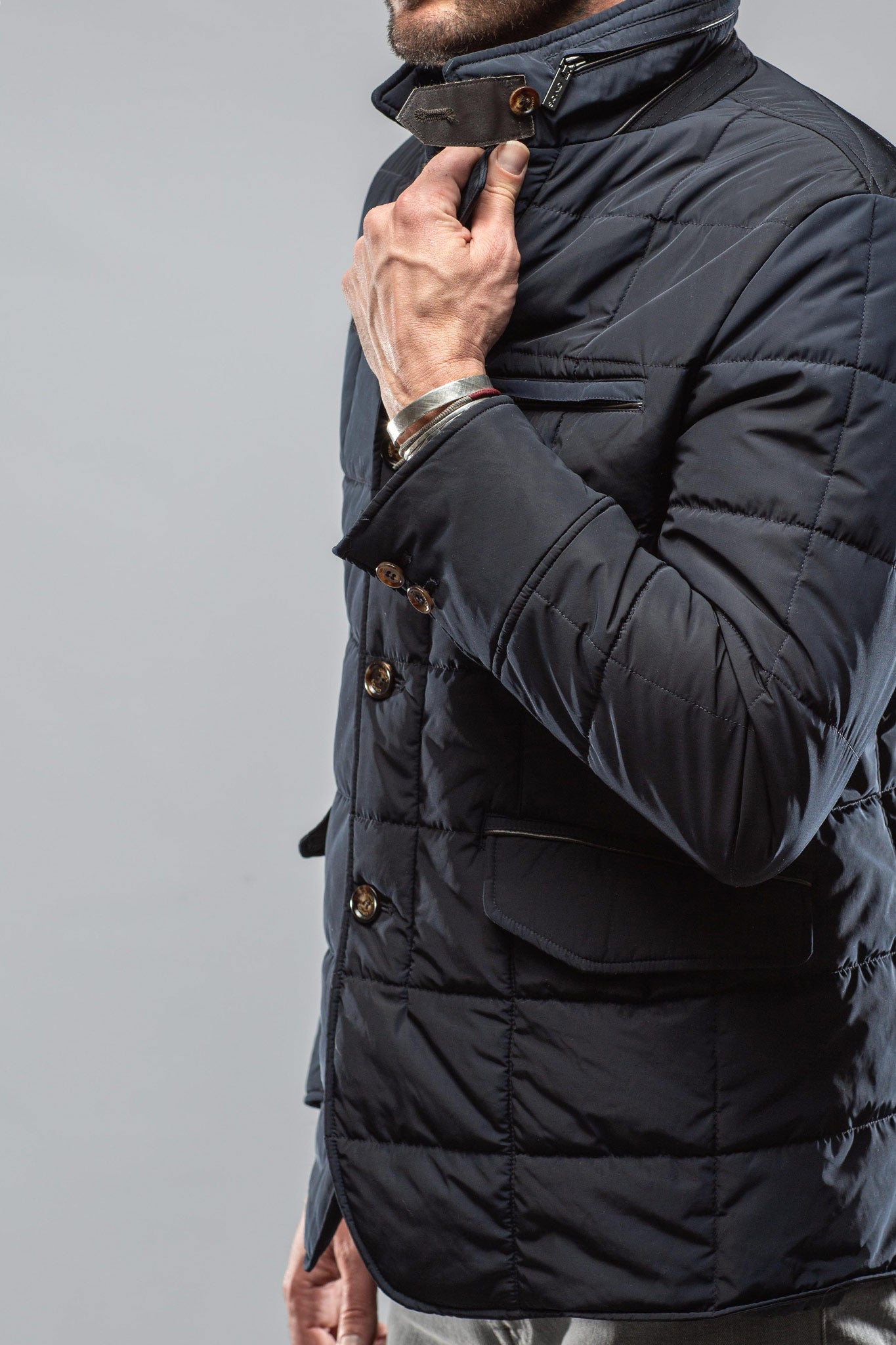 Gimo's Easton Quilted Jacket In Navy Warehouse - Mens - Outerwear - Cloth
