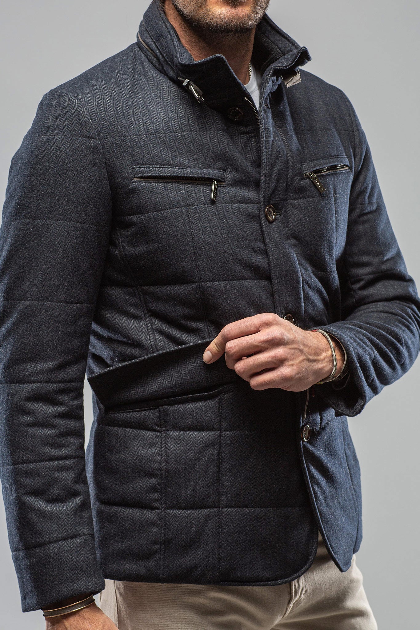 Gimo's | Logan Herringbone Coat | Warehouse - Mens - Outerwear - Cloth